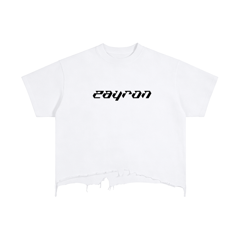 Vintage Wash Boxy Distressed Hem T-Shirt
