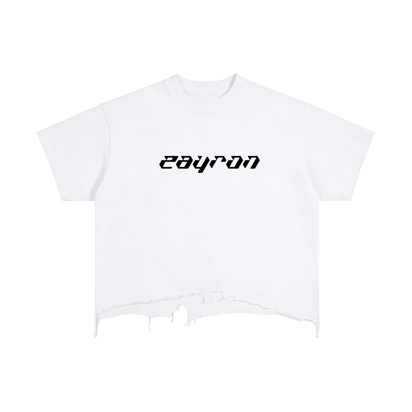 Vintage Wash Boxy Distressed Hem T-Shirt