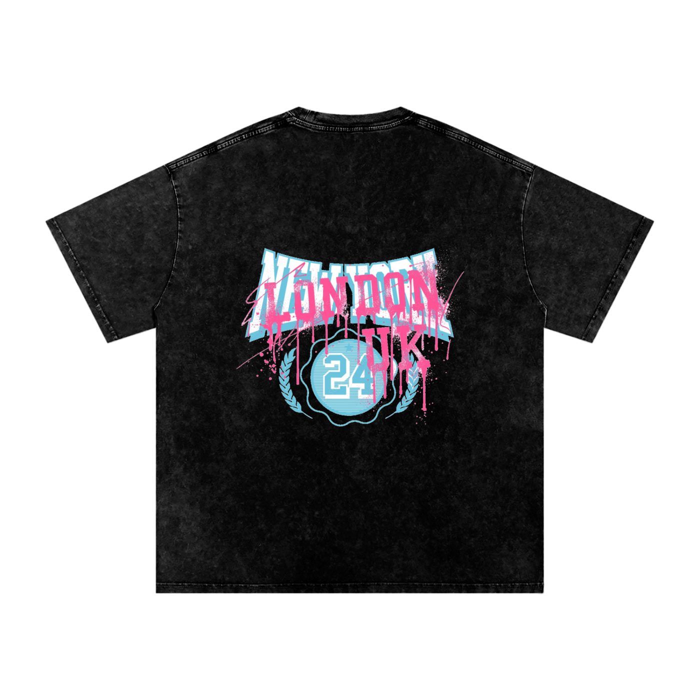 Snow Washed Oversized Cotton T-Shirt