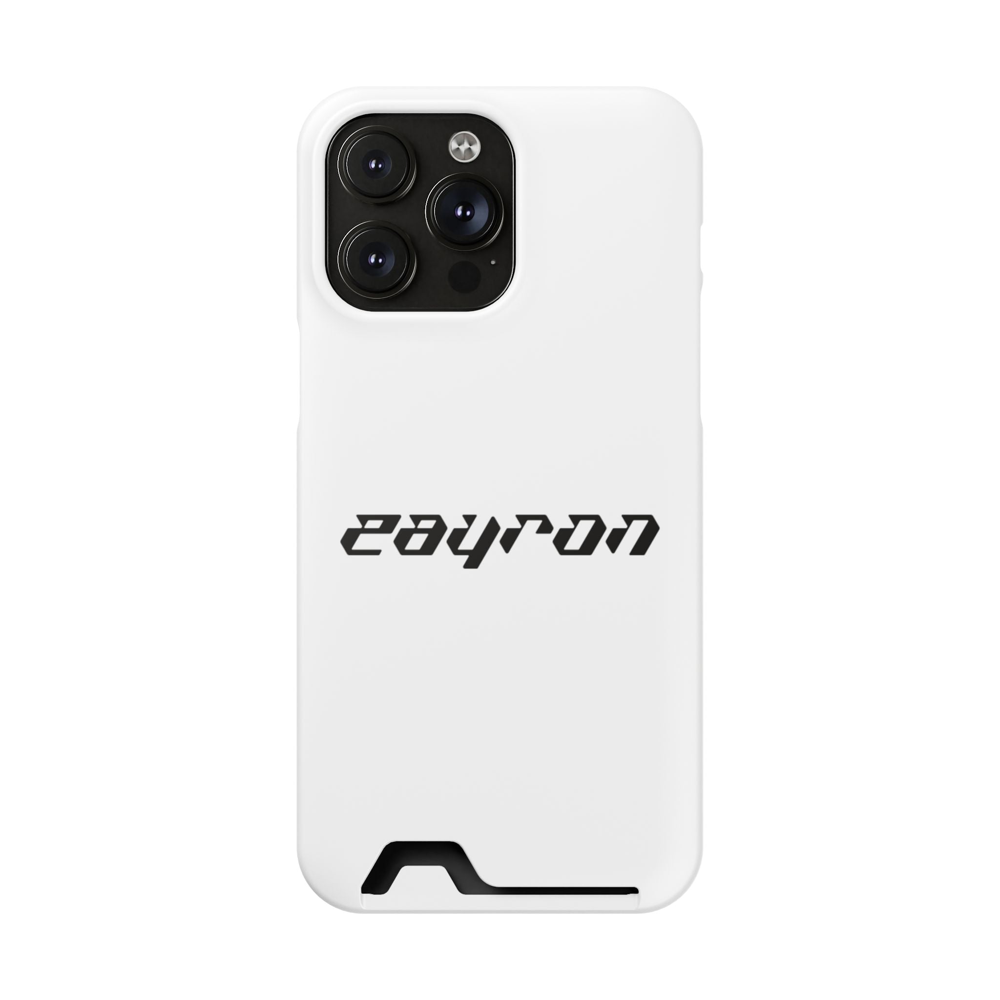 Minimal White Phone Case with Card Holder