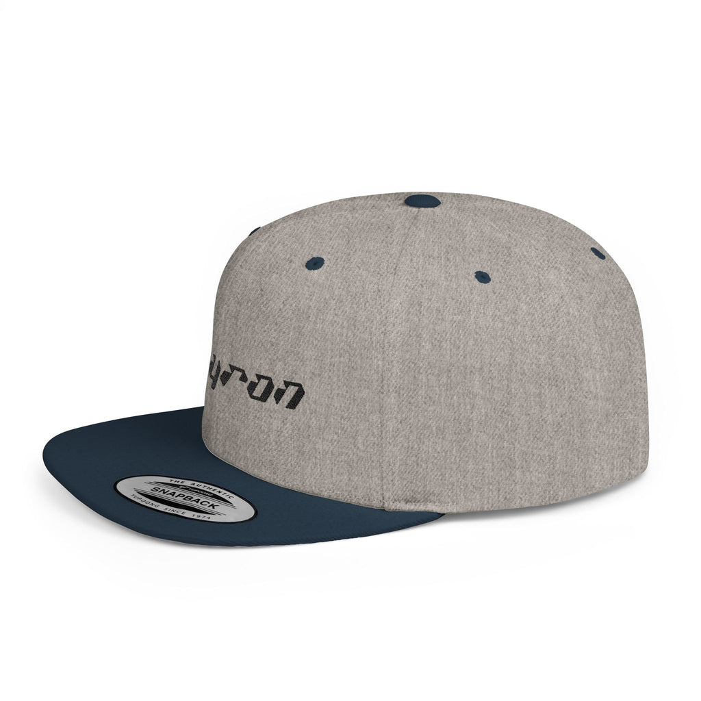 Retro Tech Logo Flat Bill Snapback Hat