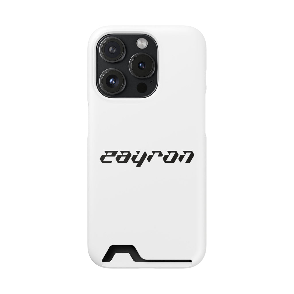 Minimal White Phone Case with Card Holder