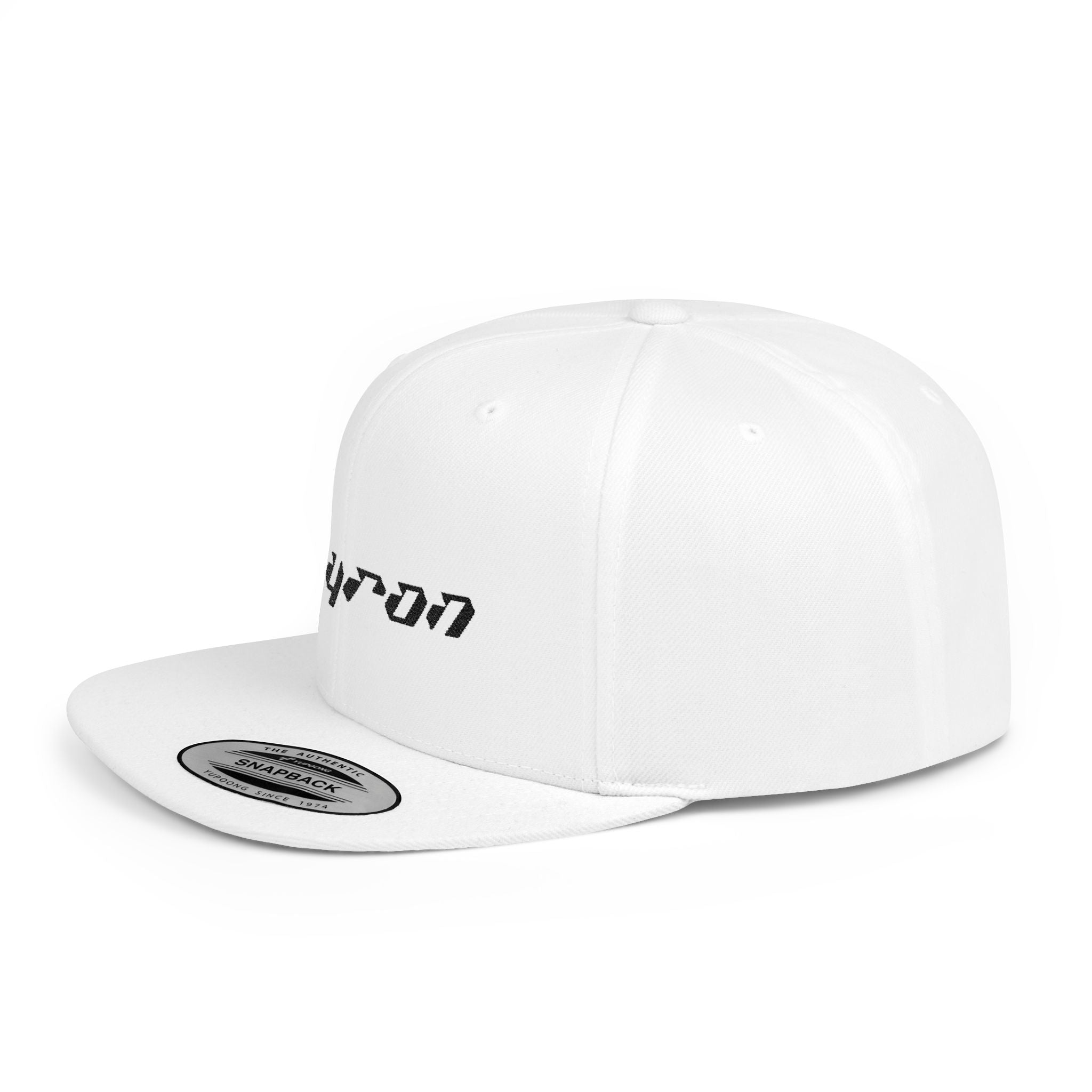 Retro Tech Logo Flat Bill Snapback Hat