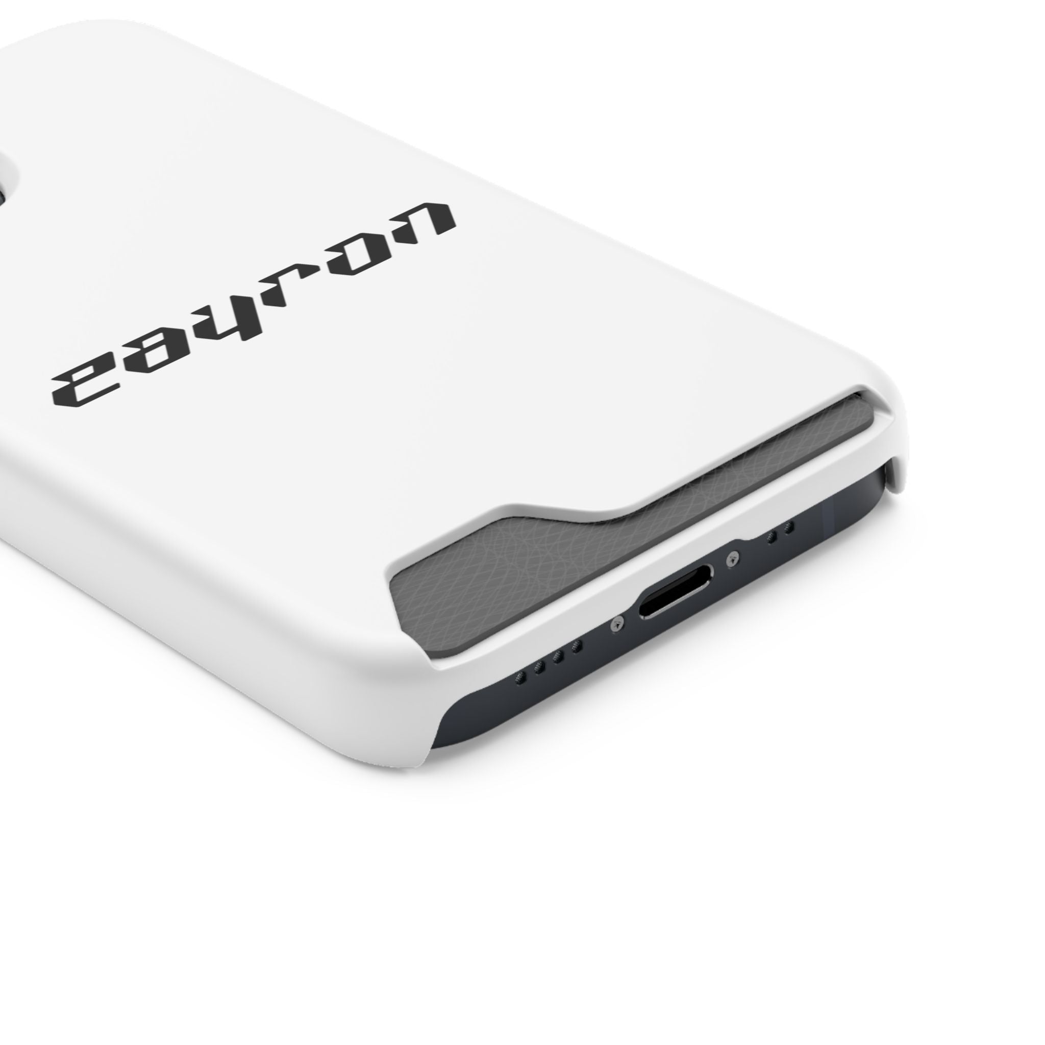 Minimal White Phone Case with Card Holder