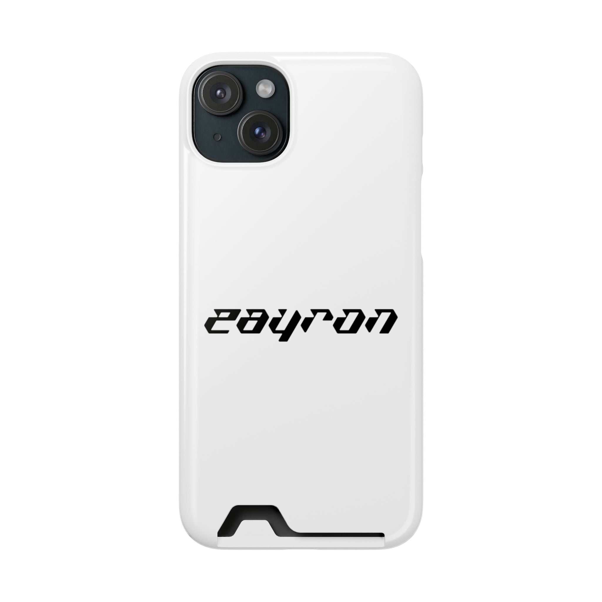 Minimal White Phone Case with Card Holder