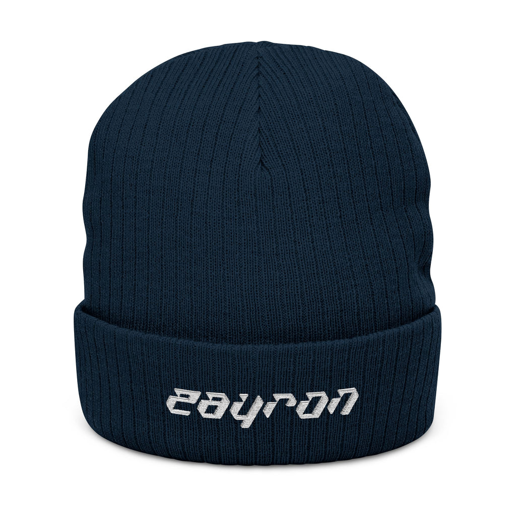 Retro Slashed Text Knit Hat