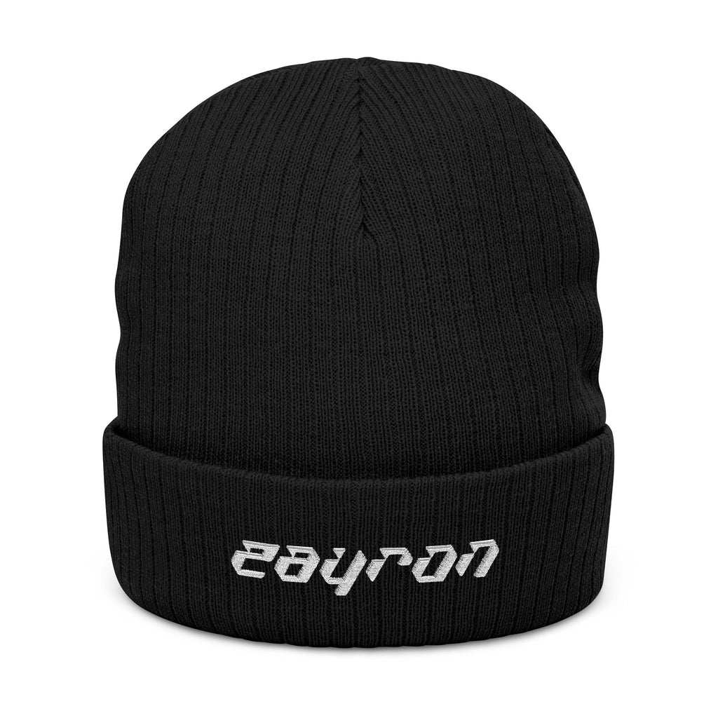 Retro Slashed Text Knit Hat