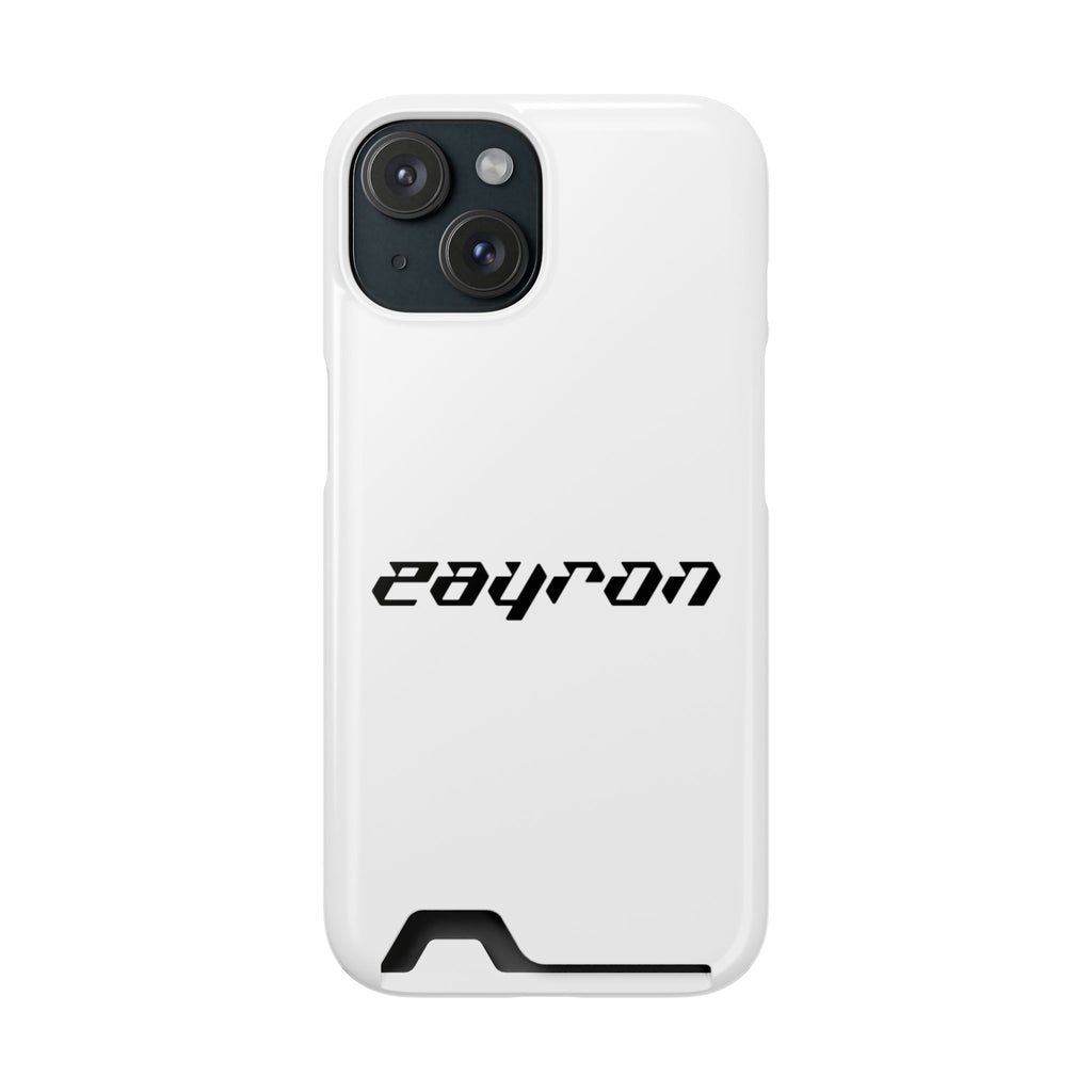 Minimal White Phone Case with Card Holder