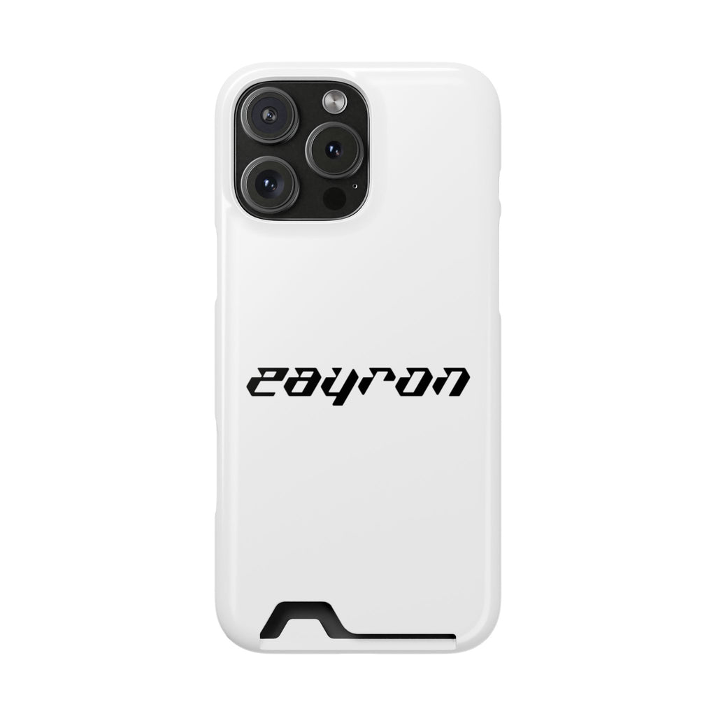 Minimal White Phone Case with Card Holder