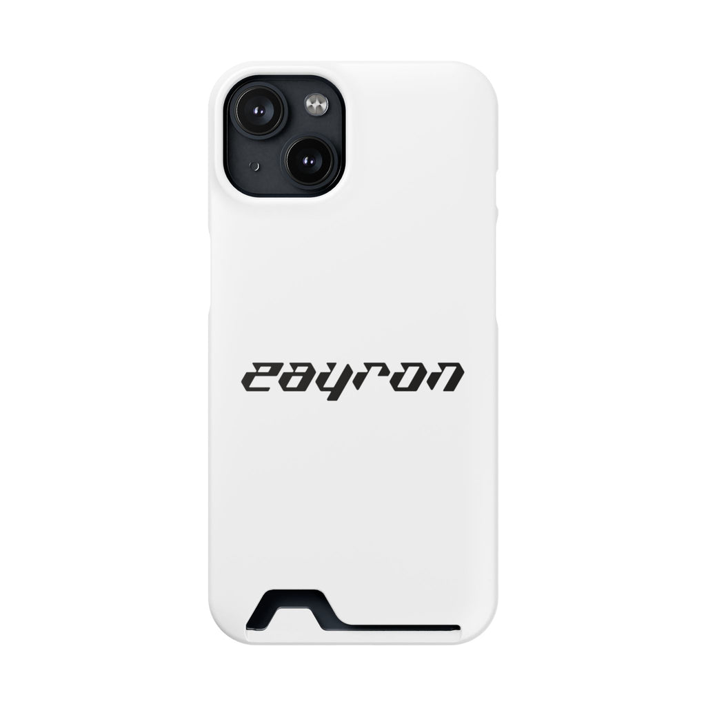 Minimal White Phone Case with Card Holder