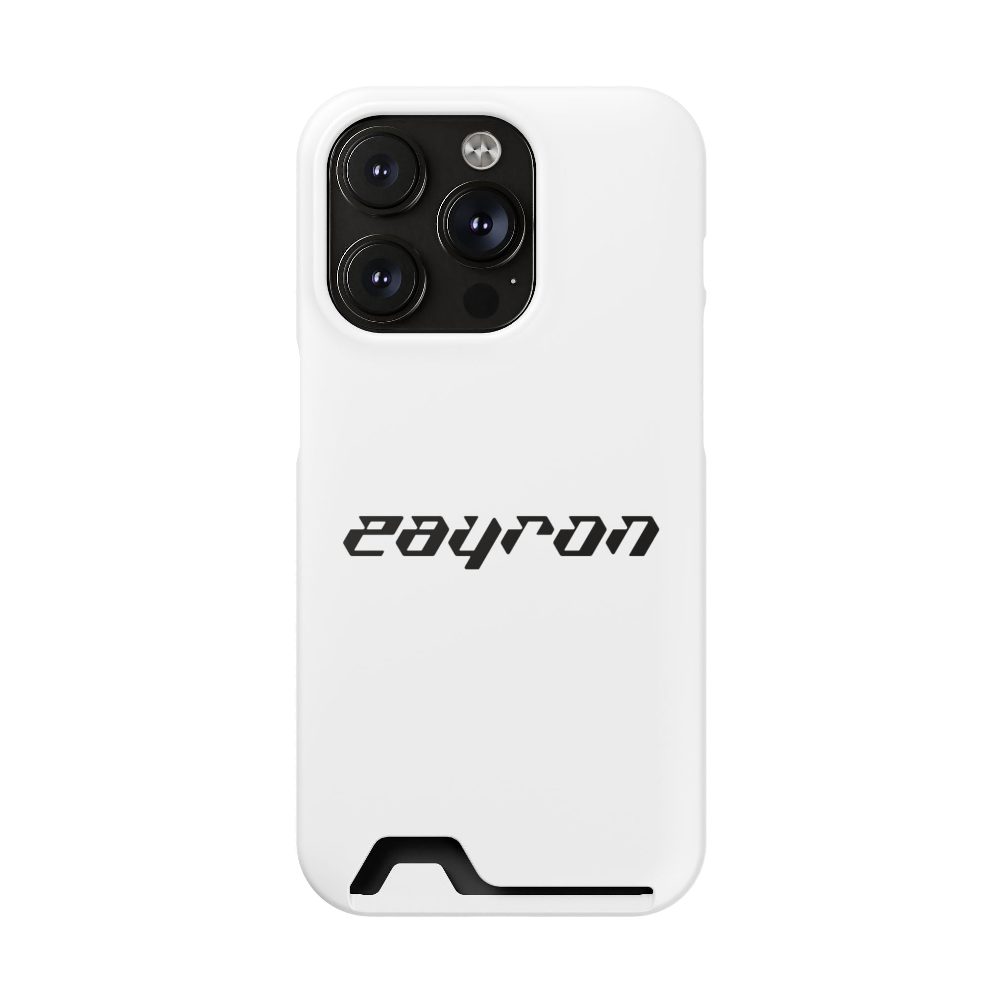 Minimal White Phone Case with Card Holder