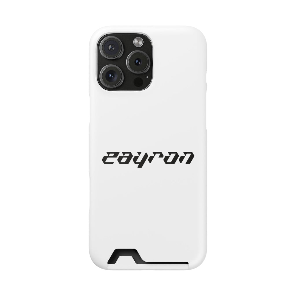 Minimal White Phone Case with Card Holder