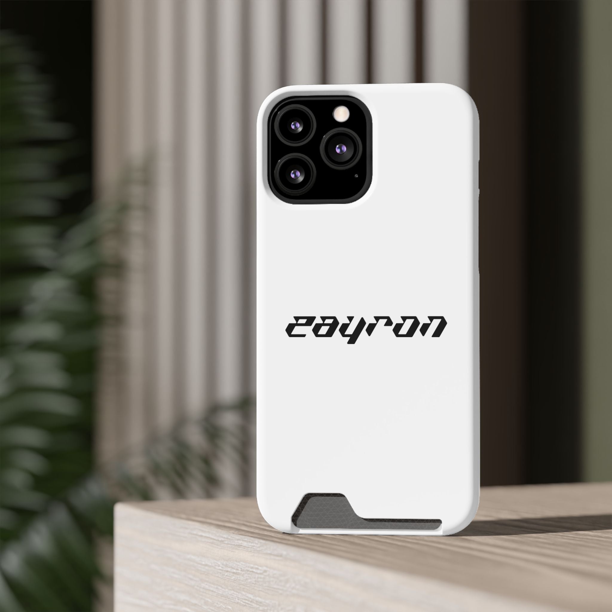 Minimal White Phone Case with Card Holder