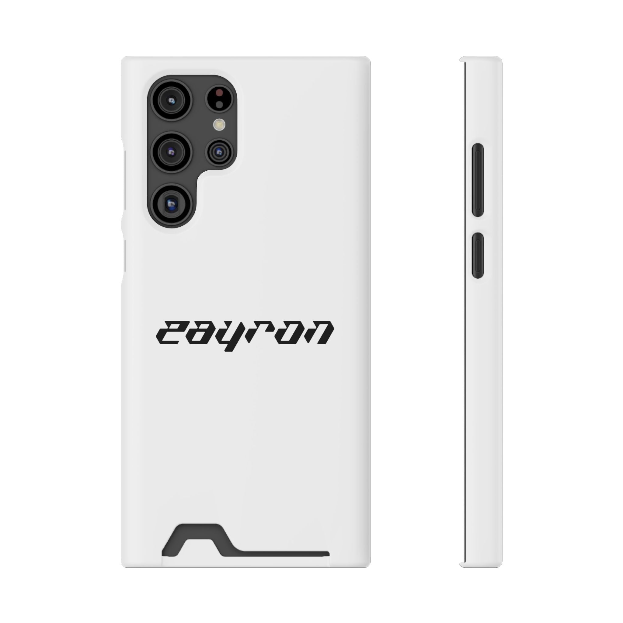 Minimal White Phone Case with Card Holder