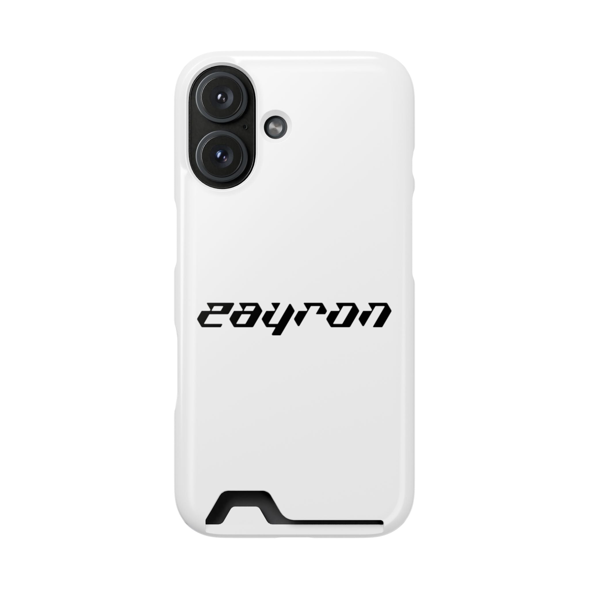 Minimal White Phone Case with Card Holder