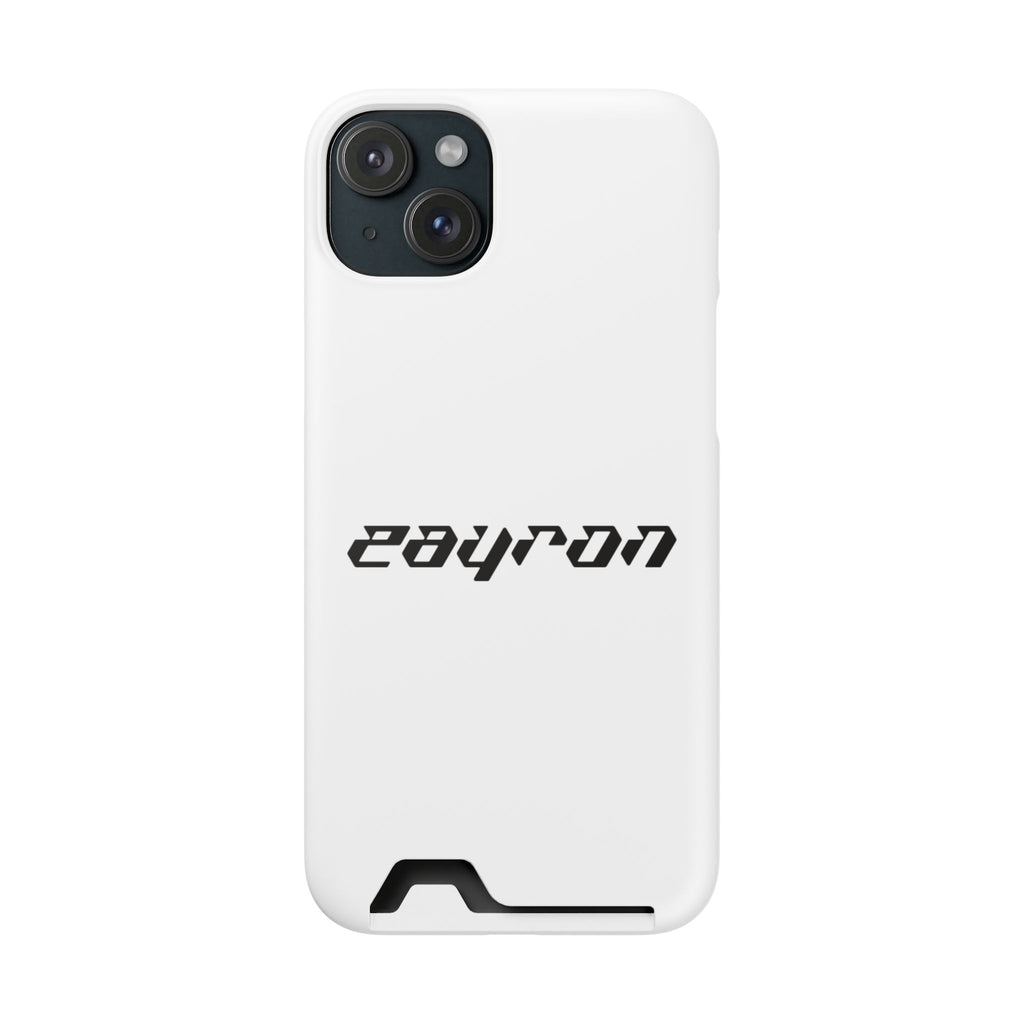 Minimal White Phone Case with Card Holder