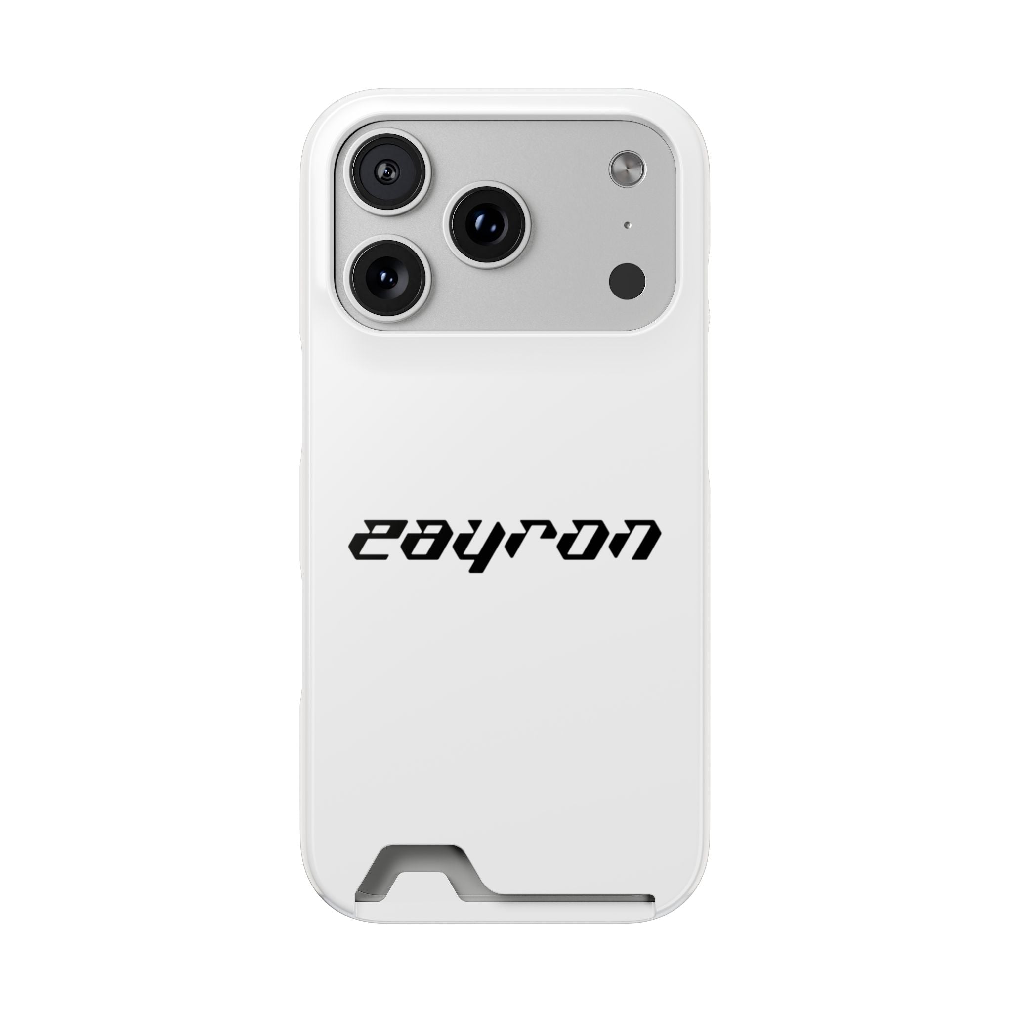 Minimal White Phone Case with Card Holder