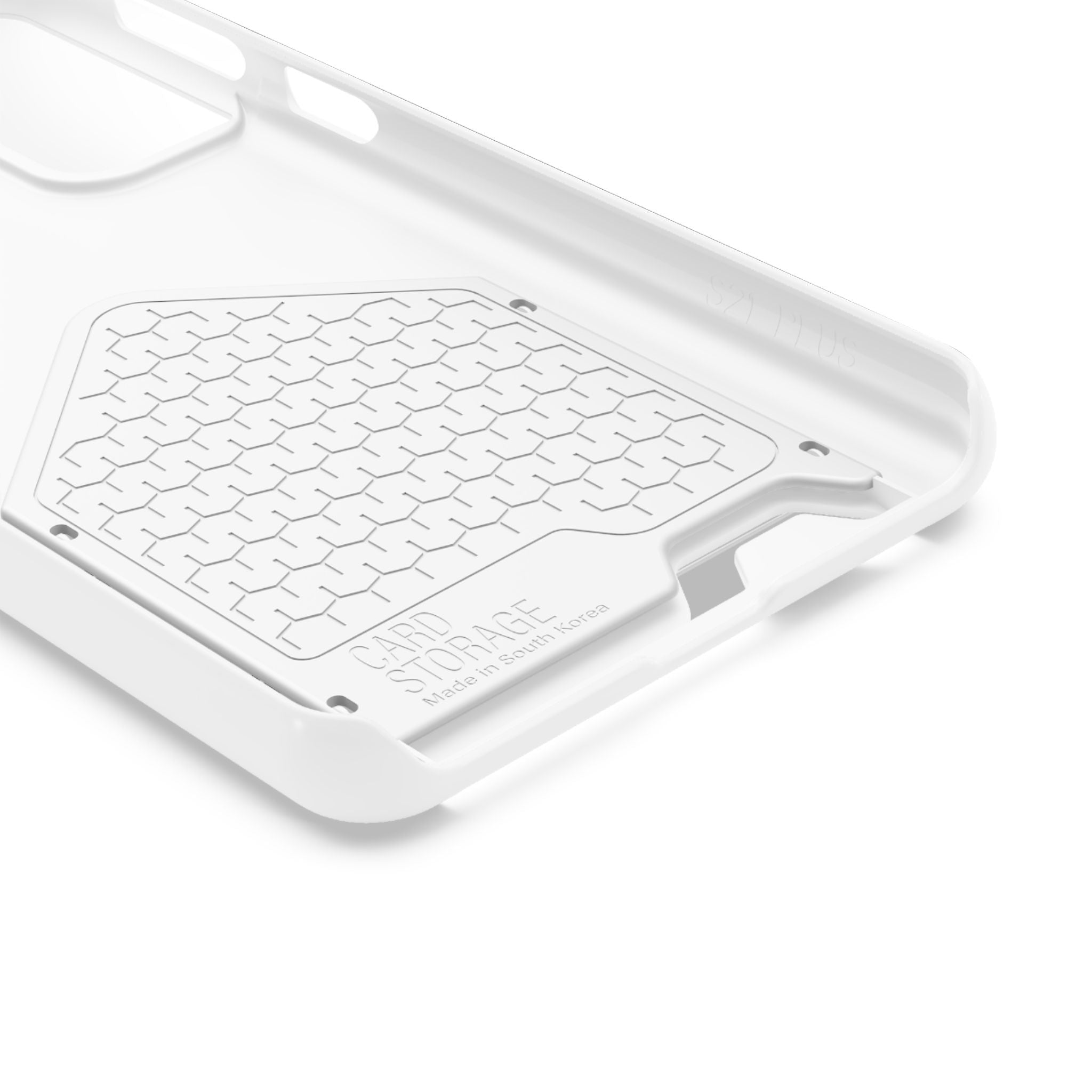 Minimal White Phone Case with Card Holder