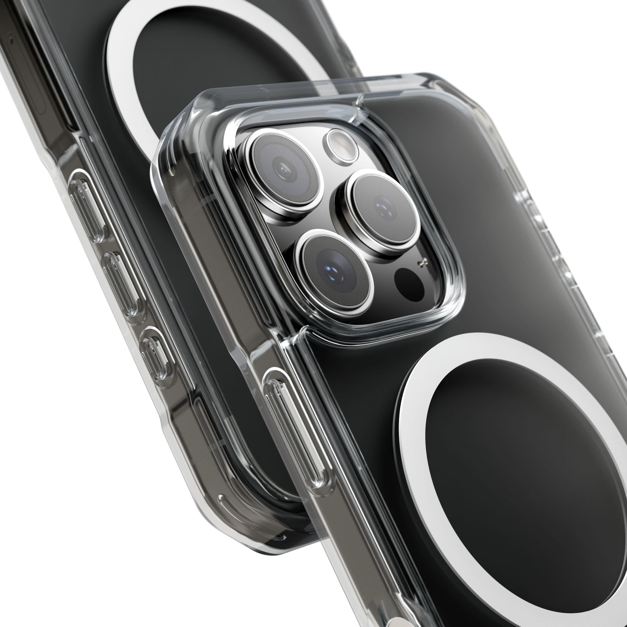 Clear Magnetic iPhone Case with MagSafe Ring