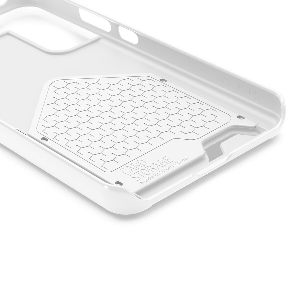 Minimal White Phone Case with Card Holder