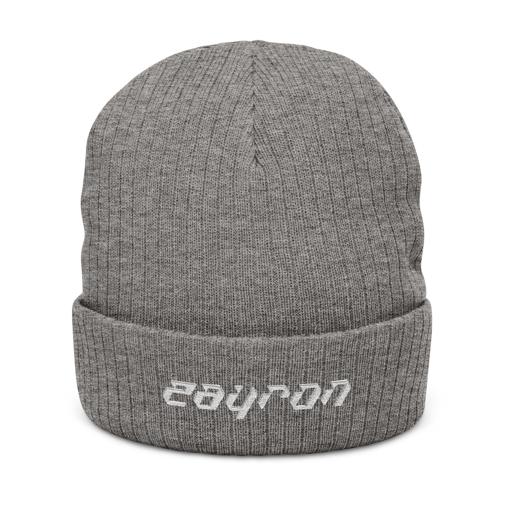 Retro Slashed Text Knit Hat