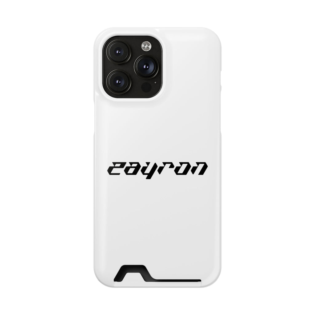 Minimal White Phone Case with Card Holder
