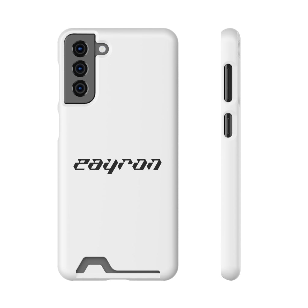 Minimal White Phone Case with Card Holder