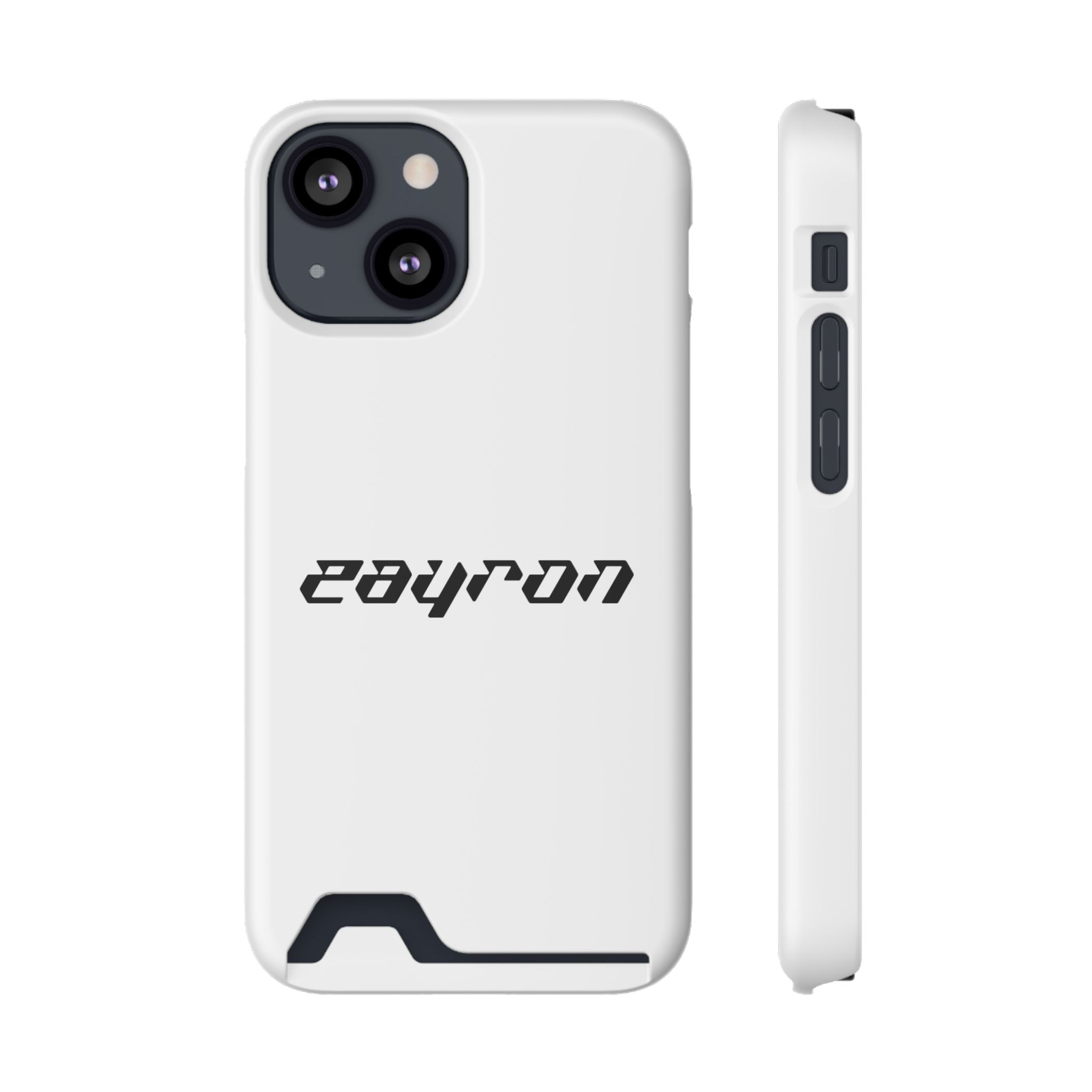 Minimal White Phone Case with Card Holder