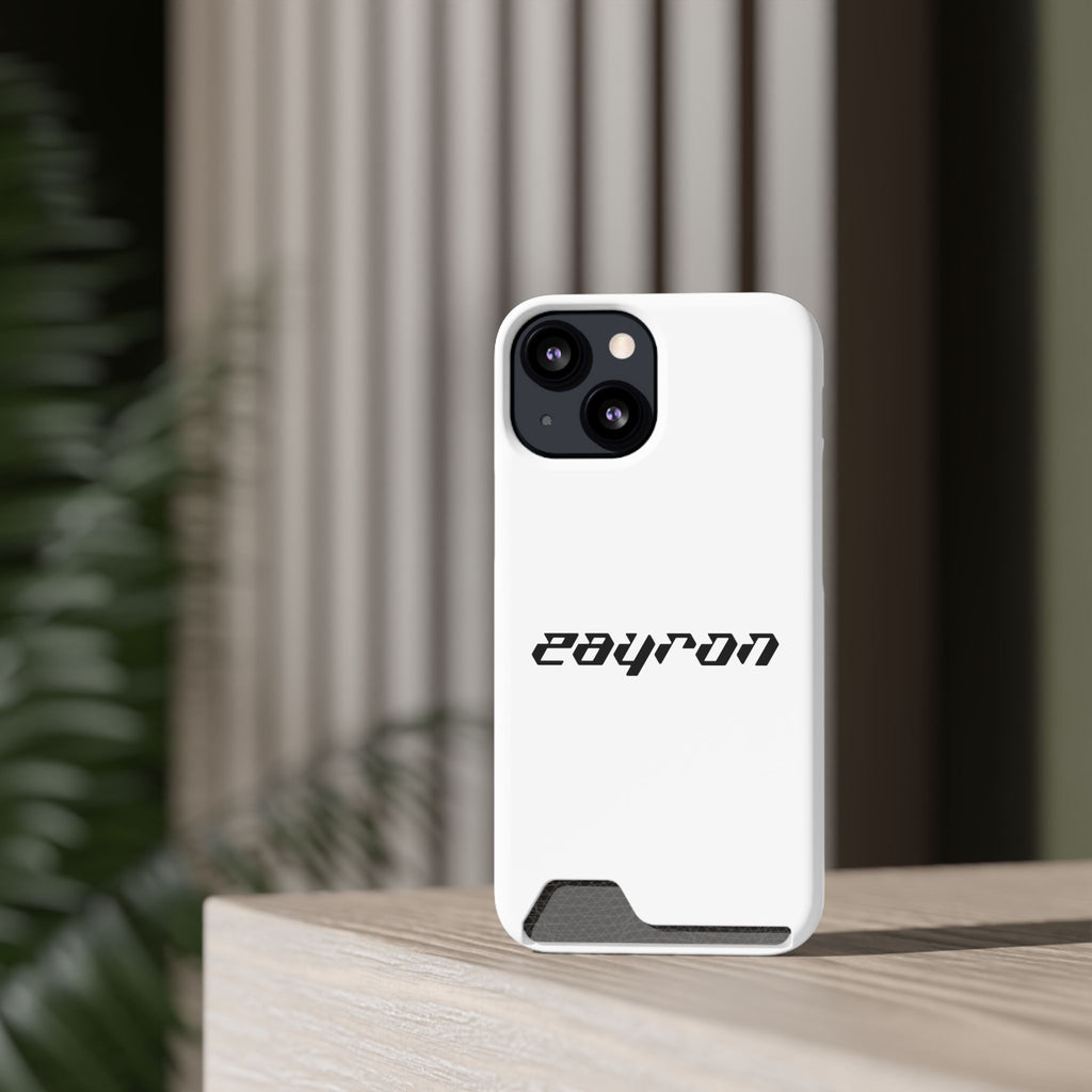 Minimal White Phone Case with Card Holder