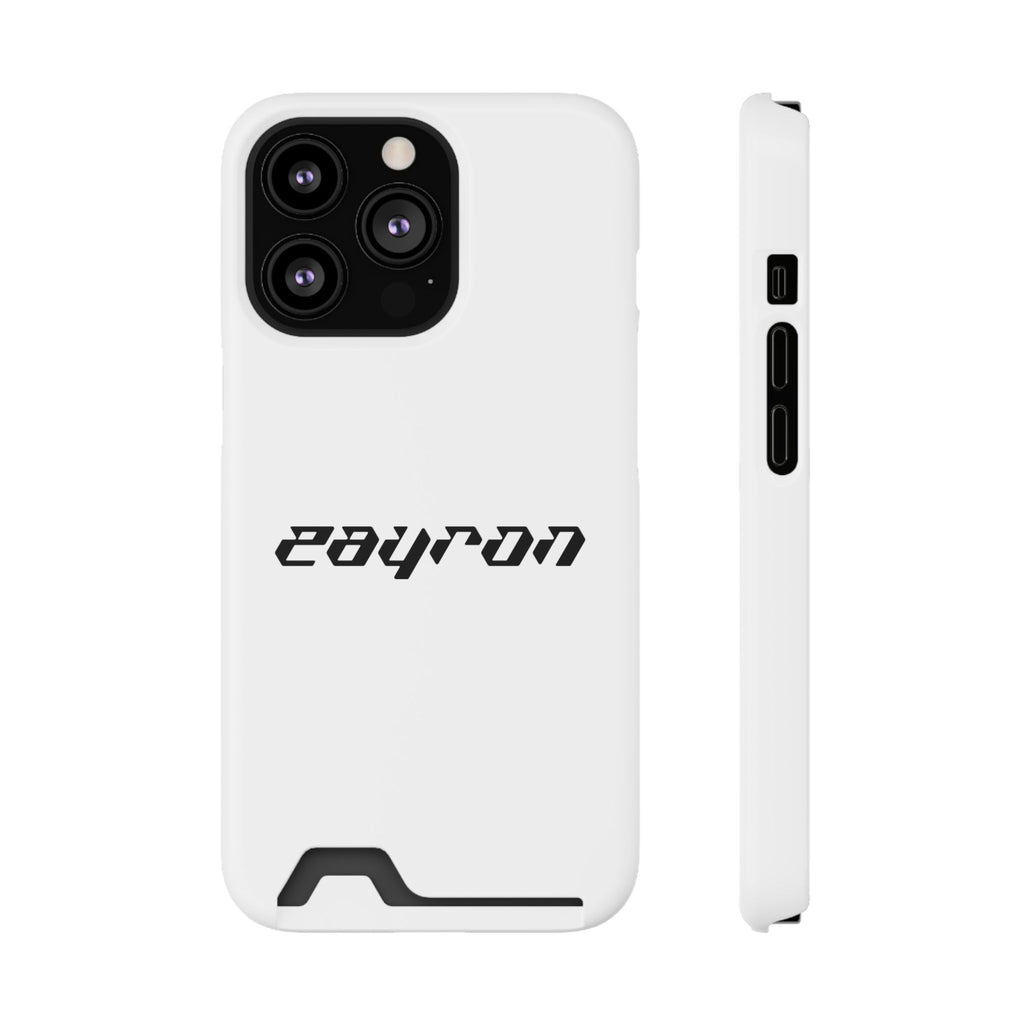 Minimal White Phone Case with Card Holder