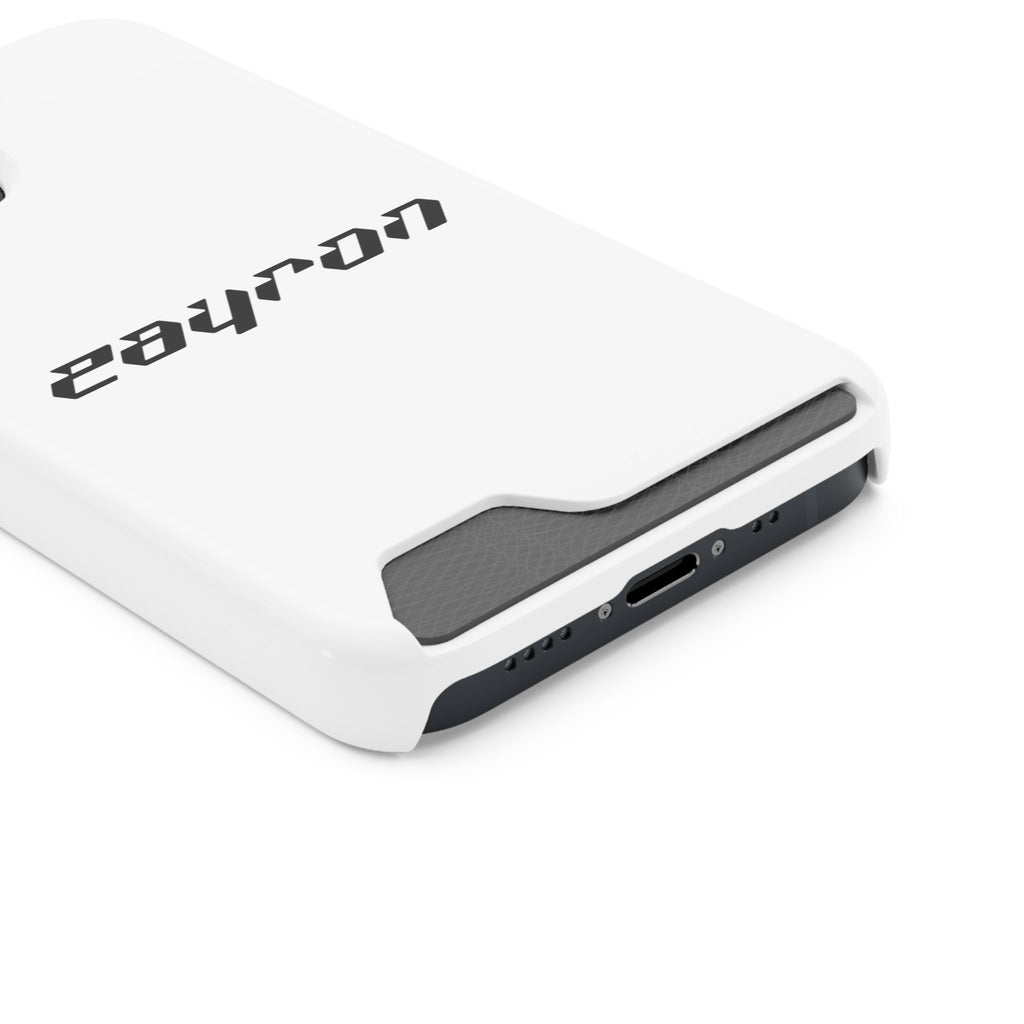 Minimal White Phone Case with Card Holder