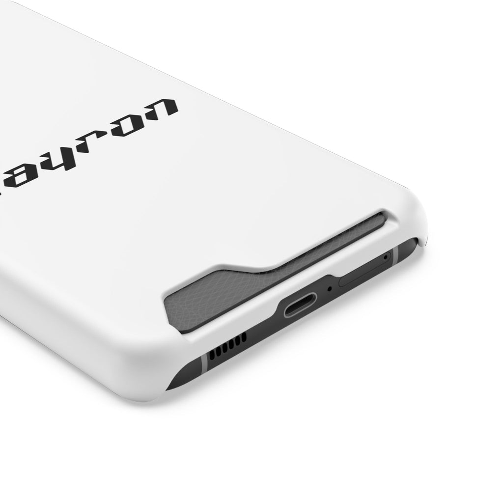 Minimal White Phone Case with Card Holder