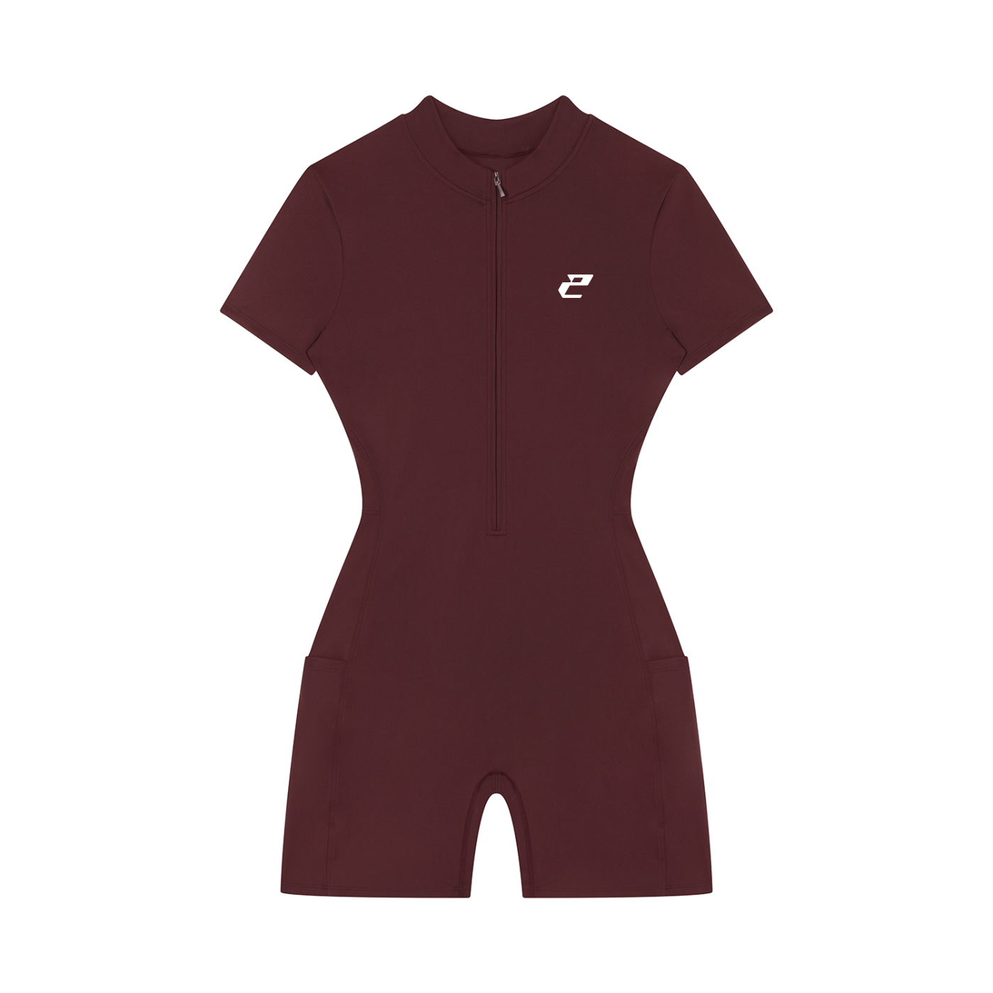 Women's Quarter-Zip Short Sleeve Romper