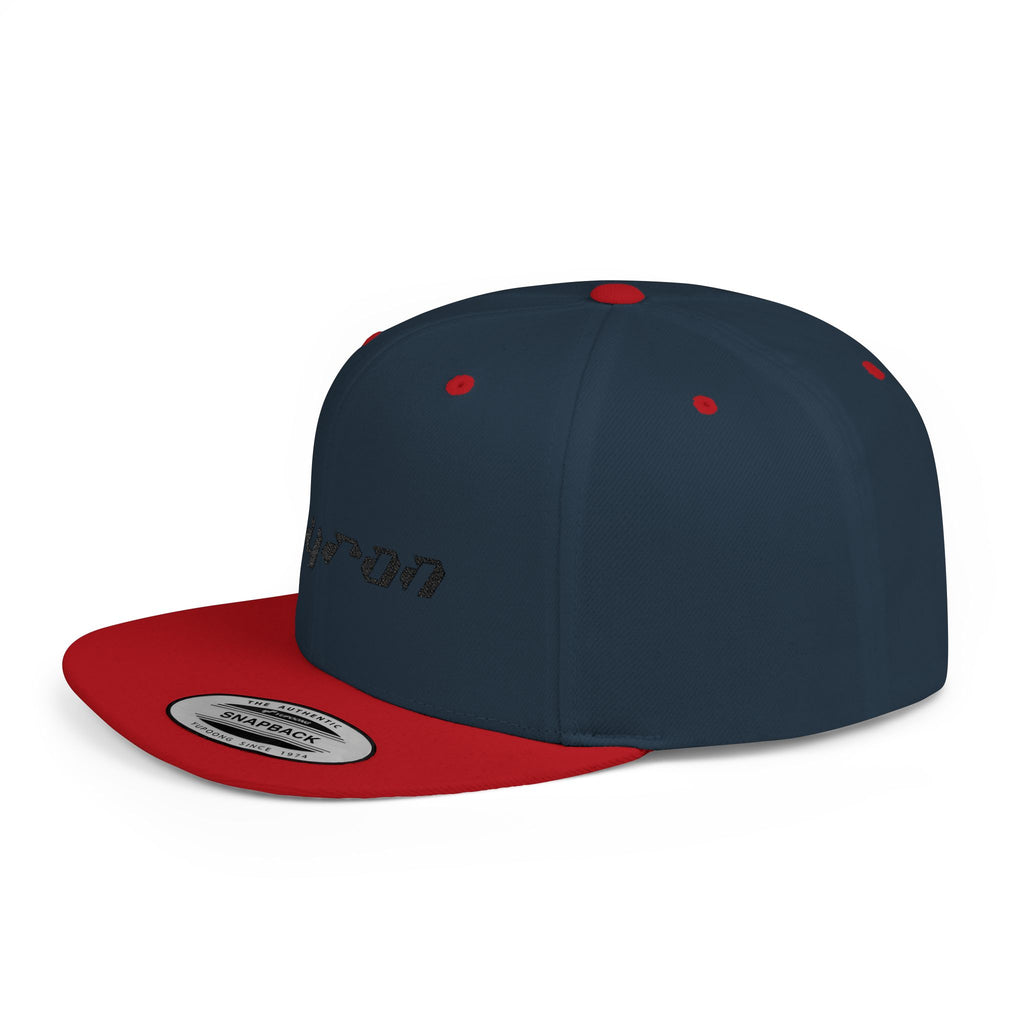 Retro Tech Logo Flat Bill Snapback Hat