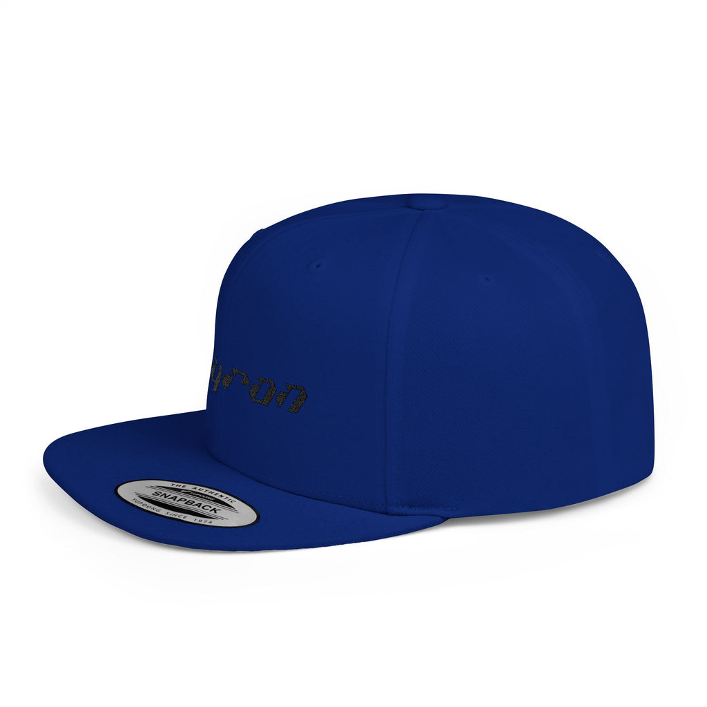 Retro Tech Logo Flat Bill Snapback Hat