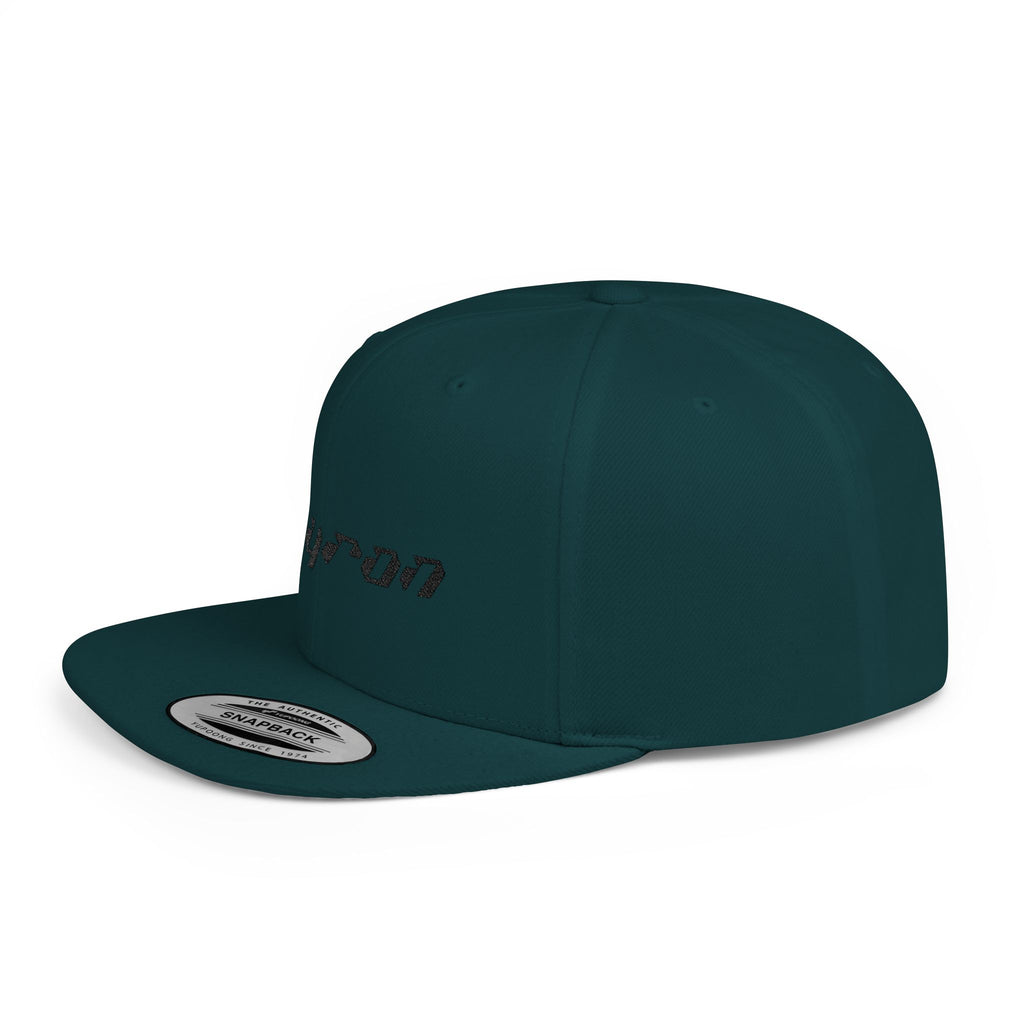 Retro Tech Logo Flat Bill Snapback Hat