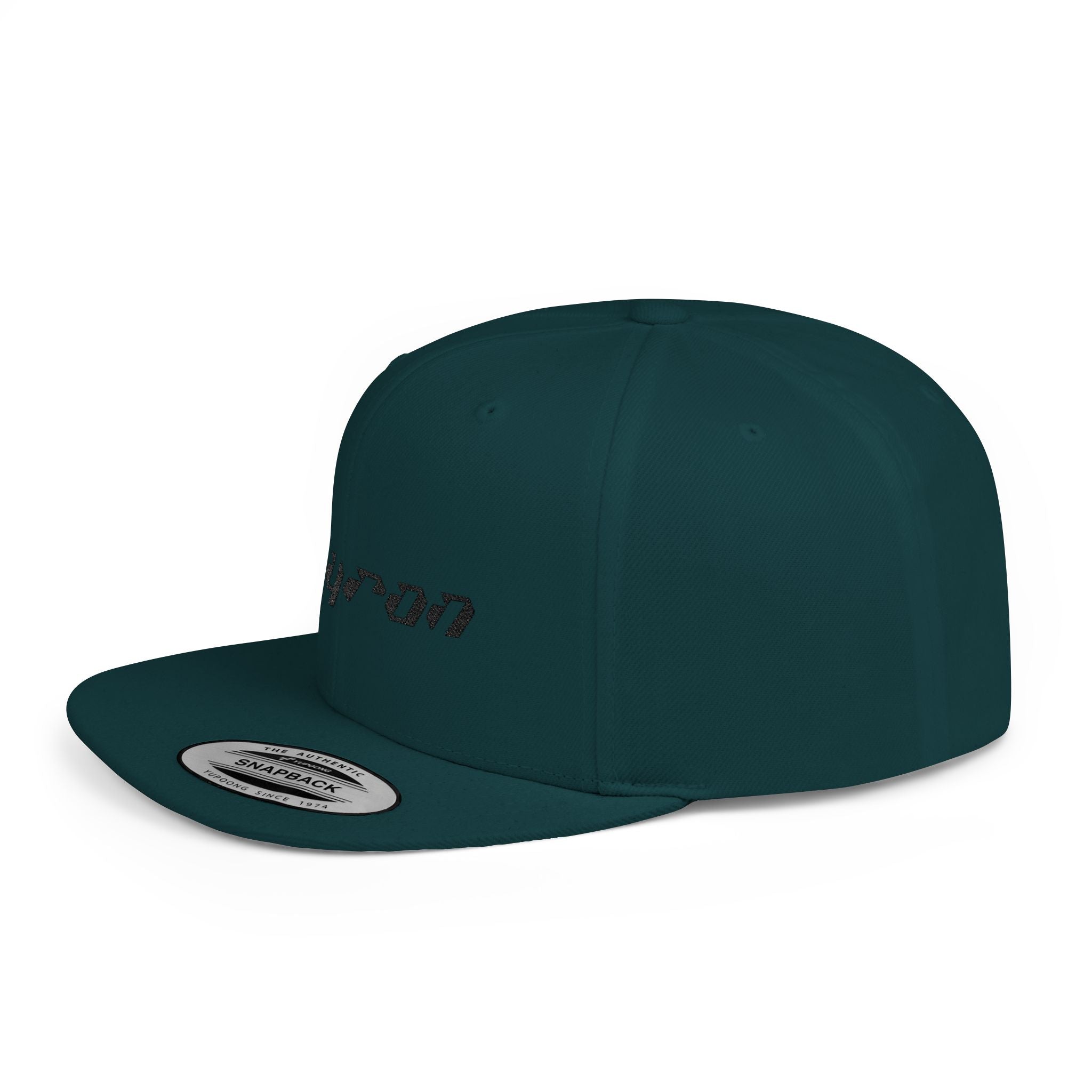 Retro Tech Logo Flat Bill Snapback Hat
