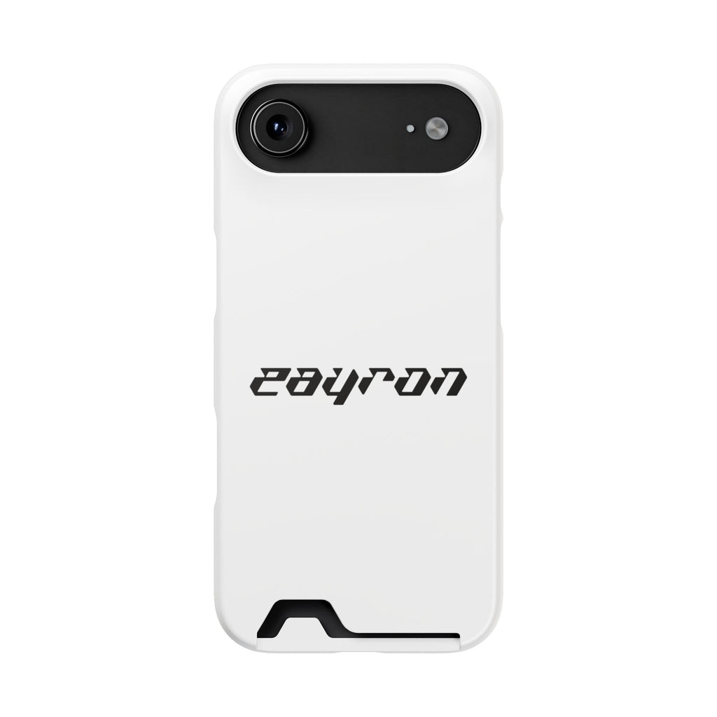 Minimal White Phone Case with Card Holder