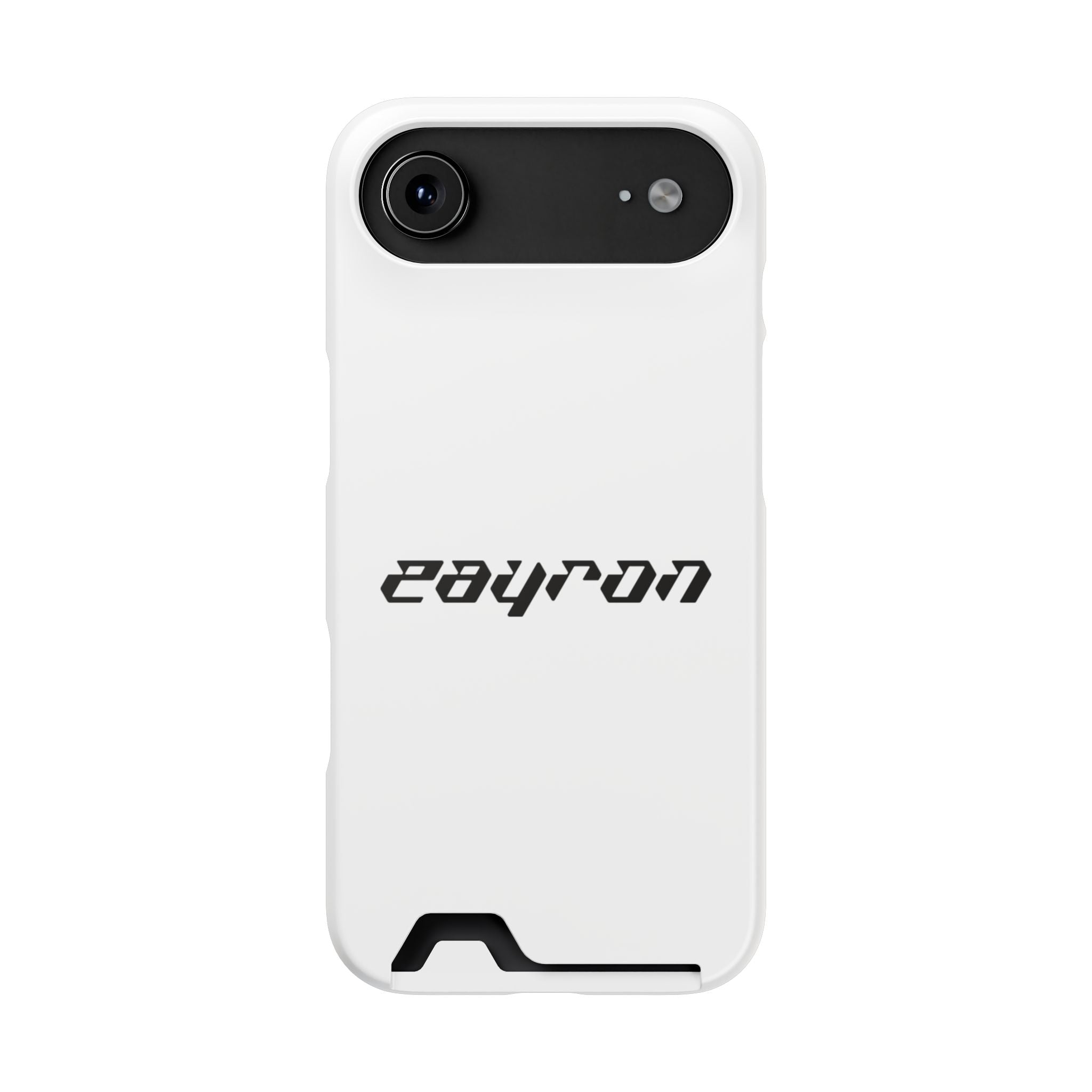 Minimal White Phone Case with Card Holder