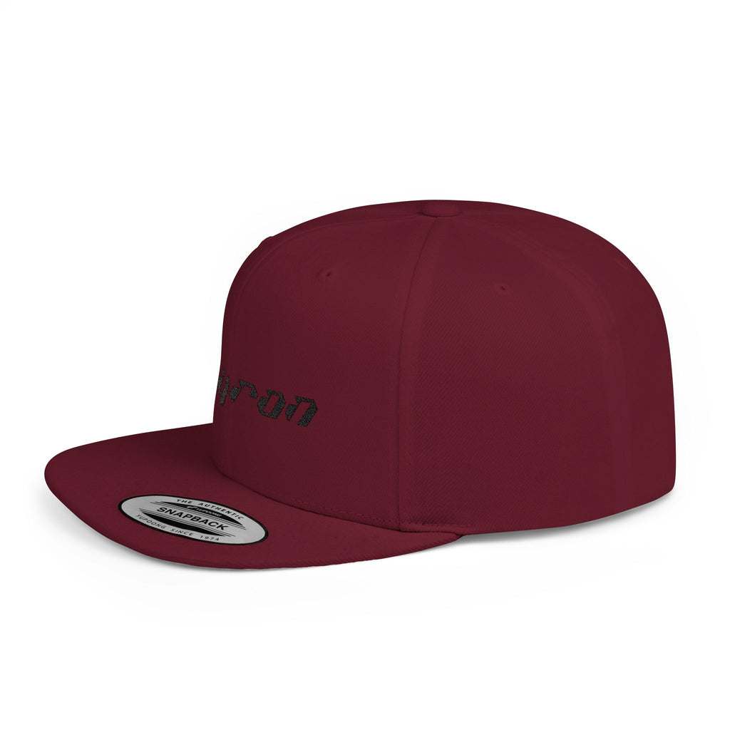 Retro Tech Logo Flat Bill Snapback Hat