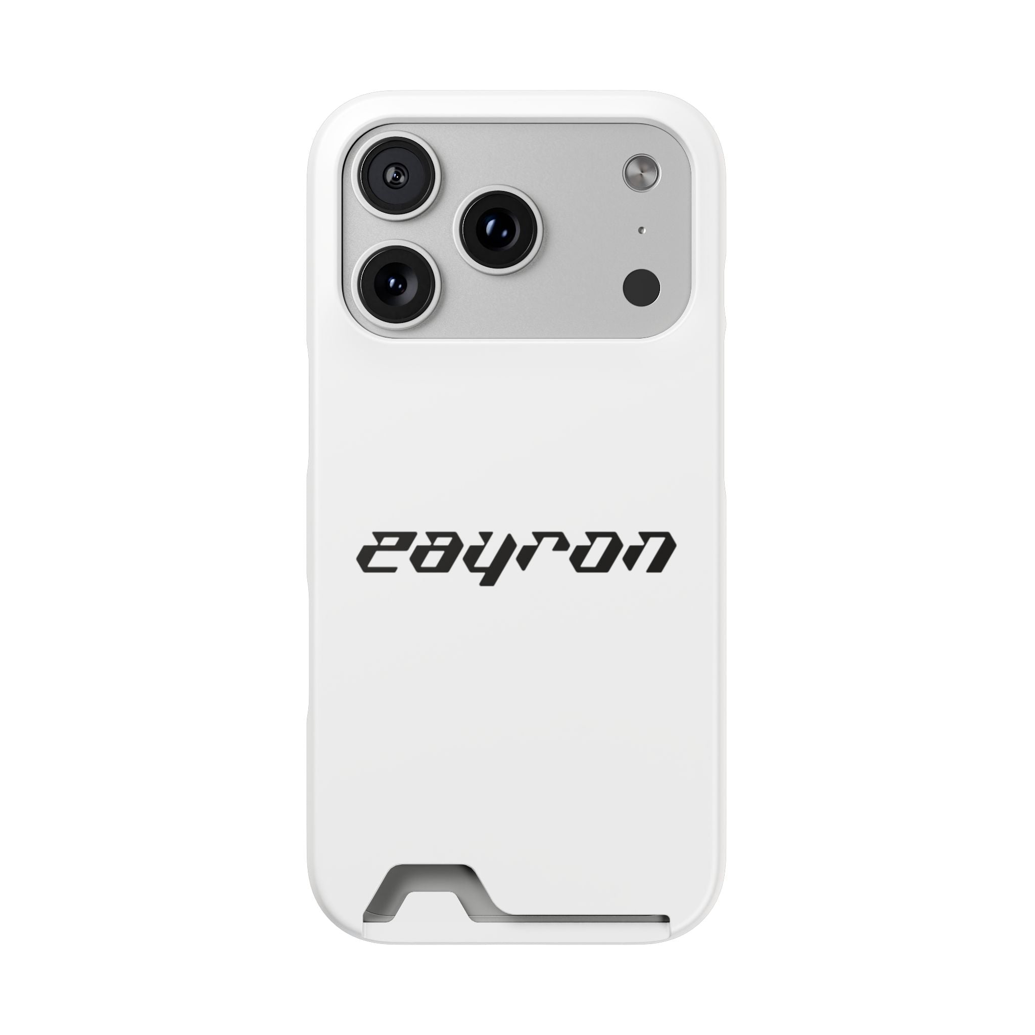 Minimal White Phone Case with Card Holder