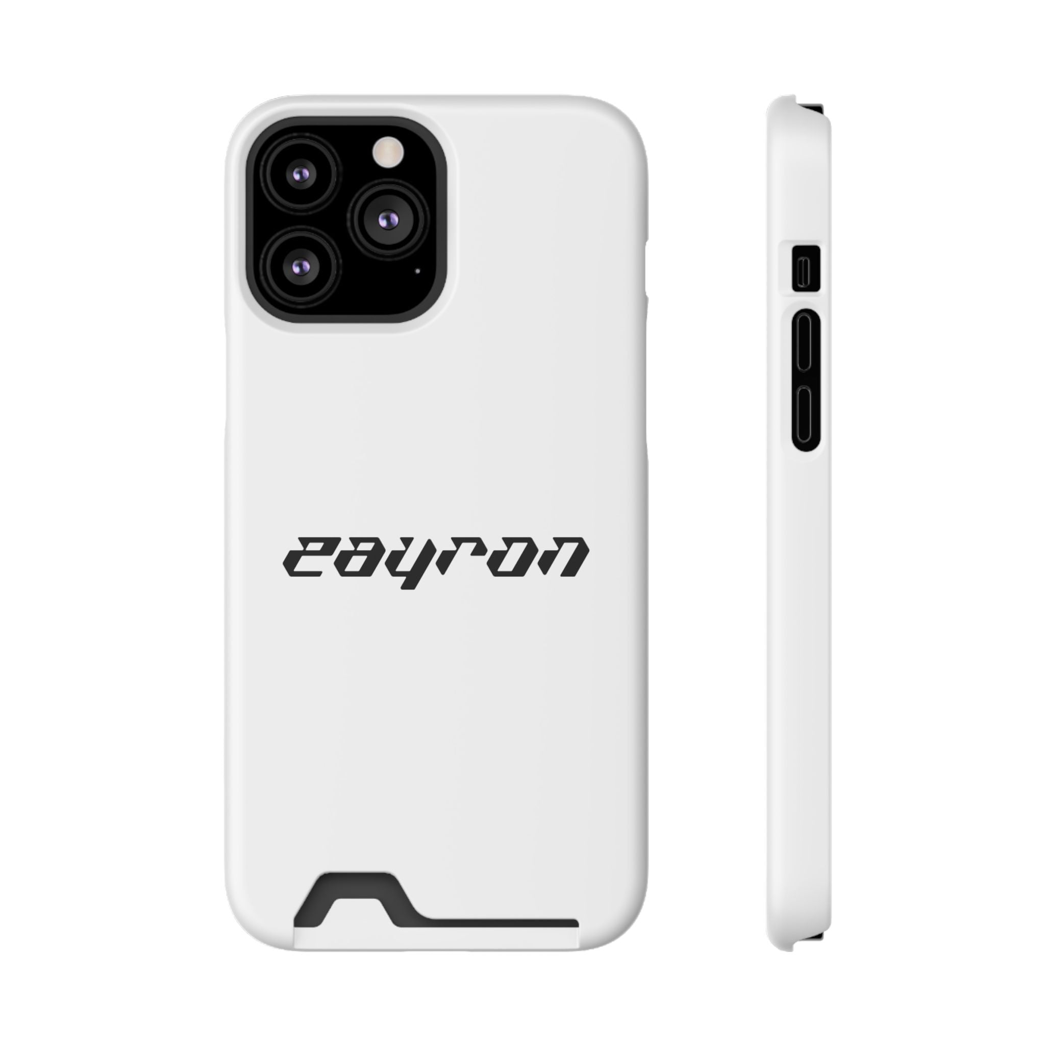 Minimal White Phone Case with Card Holder