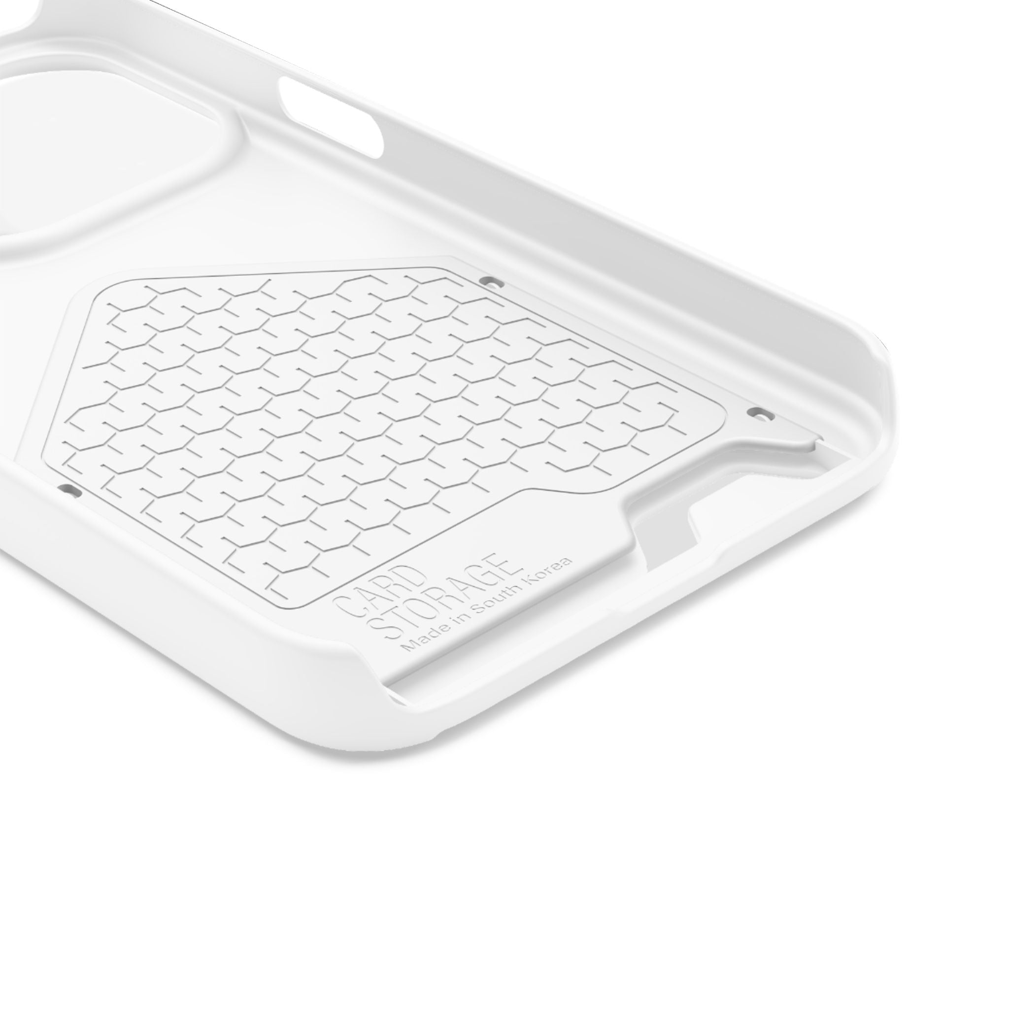 Minimal White Phone Case with Card Holder