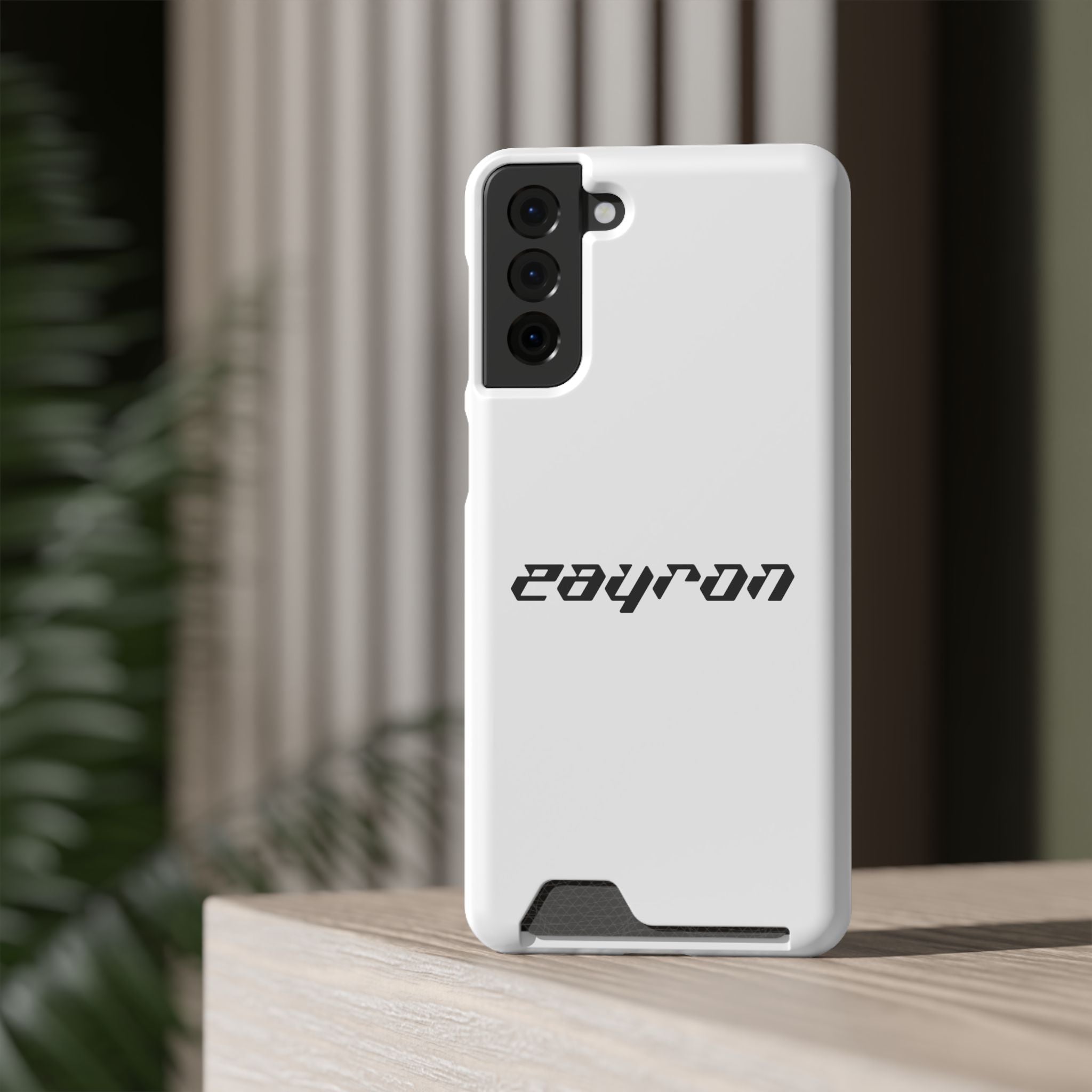 Minimal White Phone Case with Card Holder