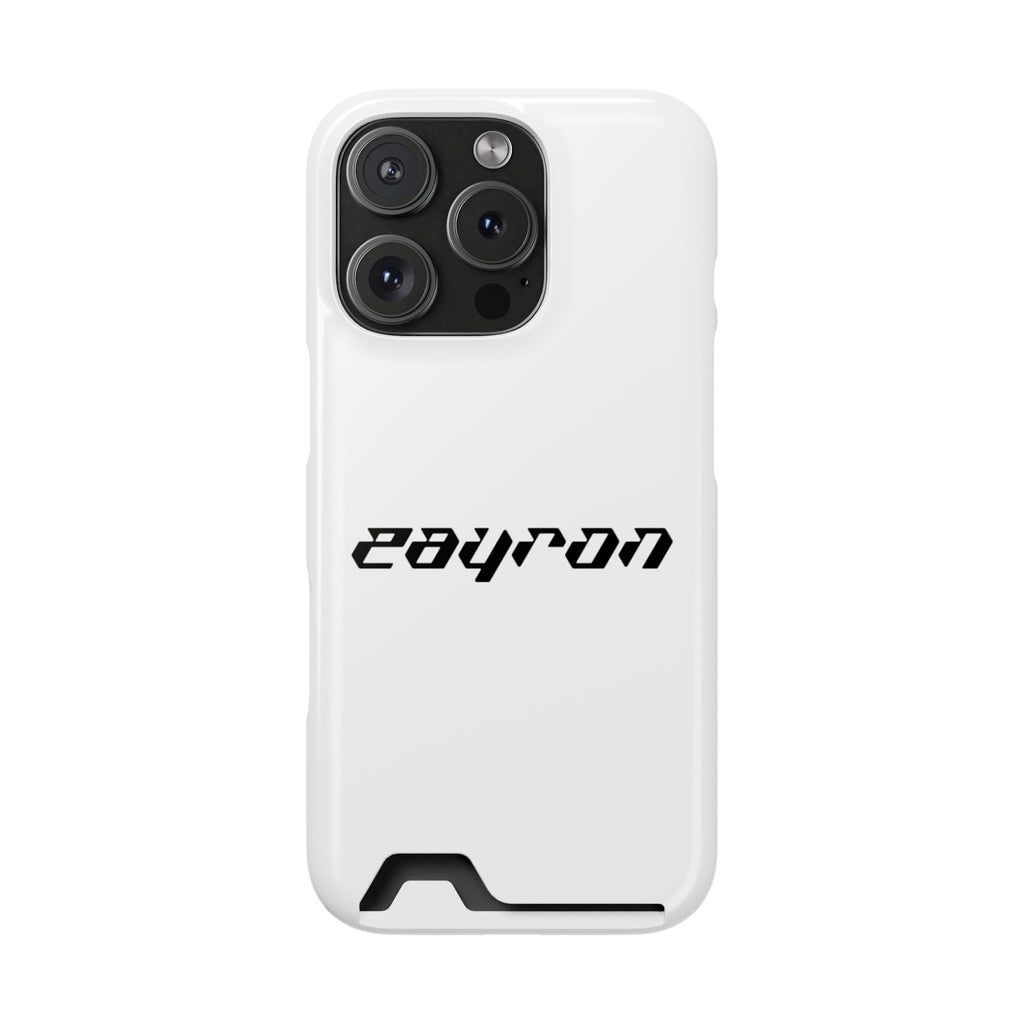 Minimal White Phone Case with Card Holder