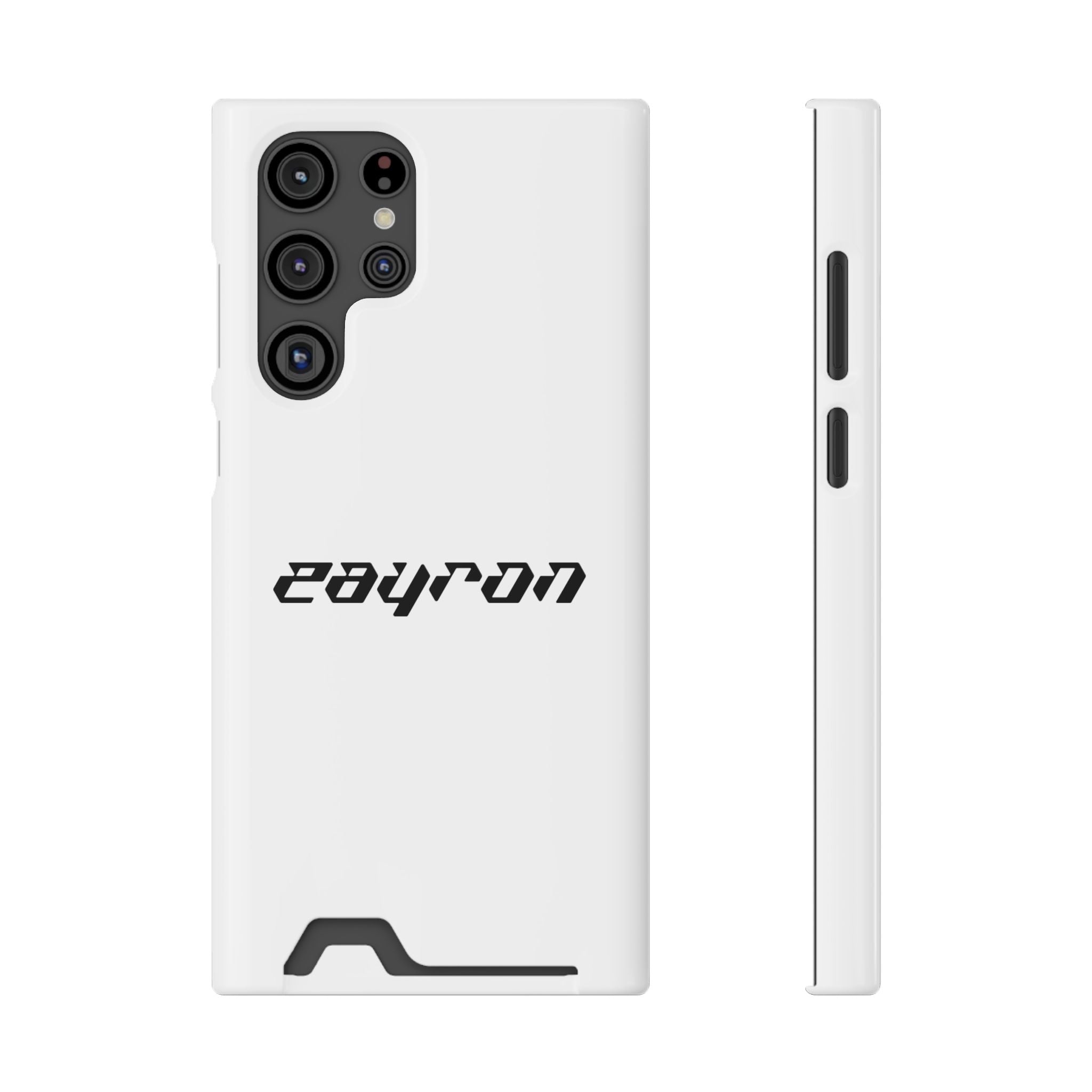 Minimal White Phone Case with Card Holder