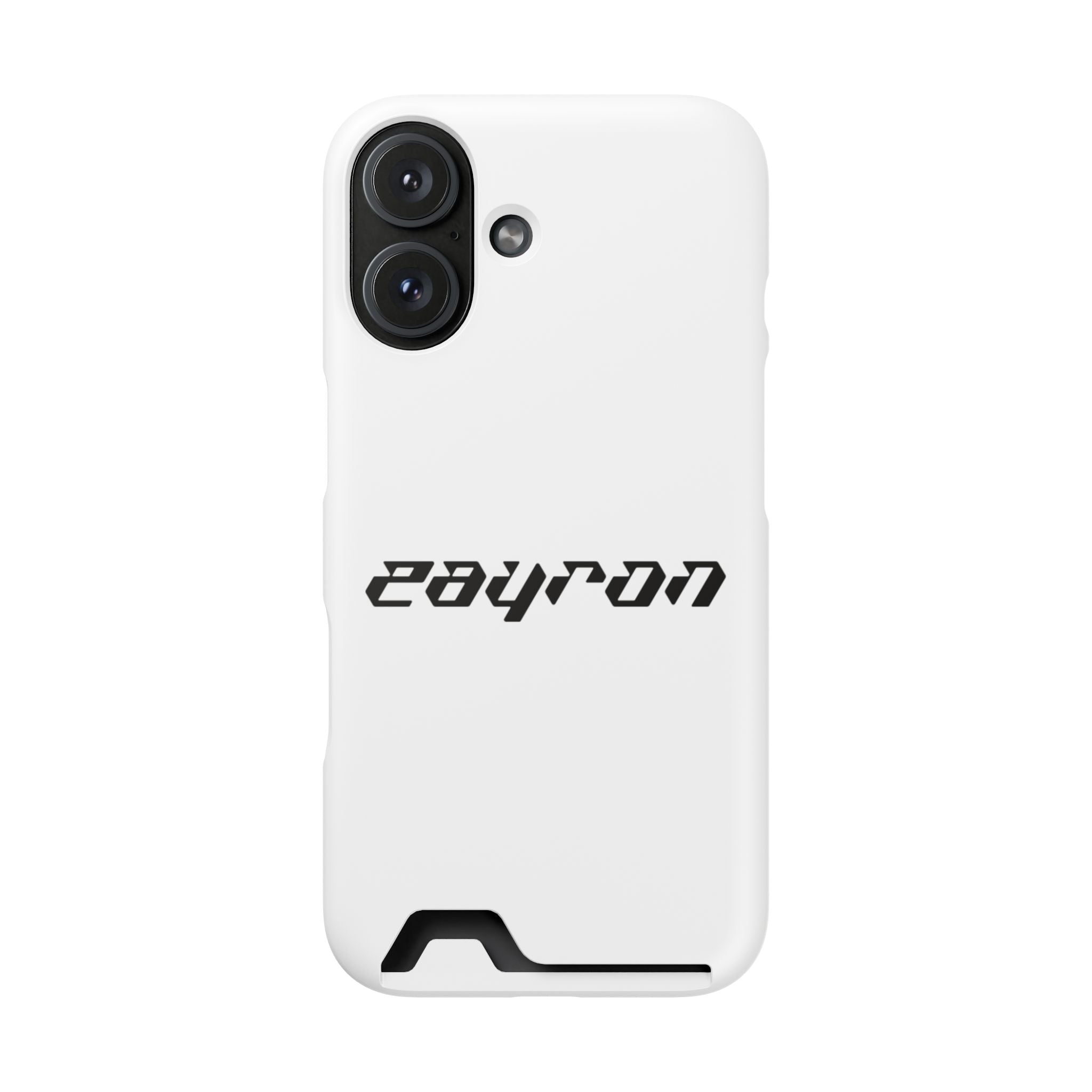 Minimal White Phone Case with Card Holder
