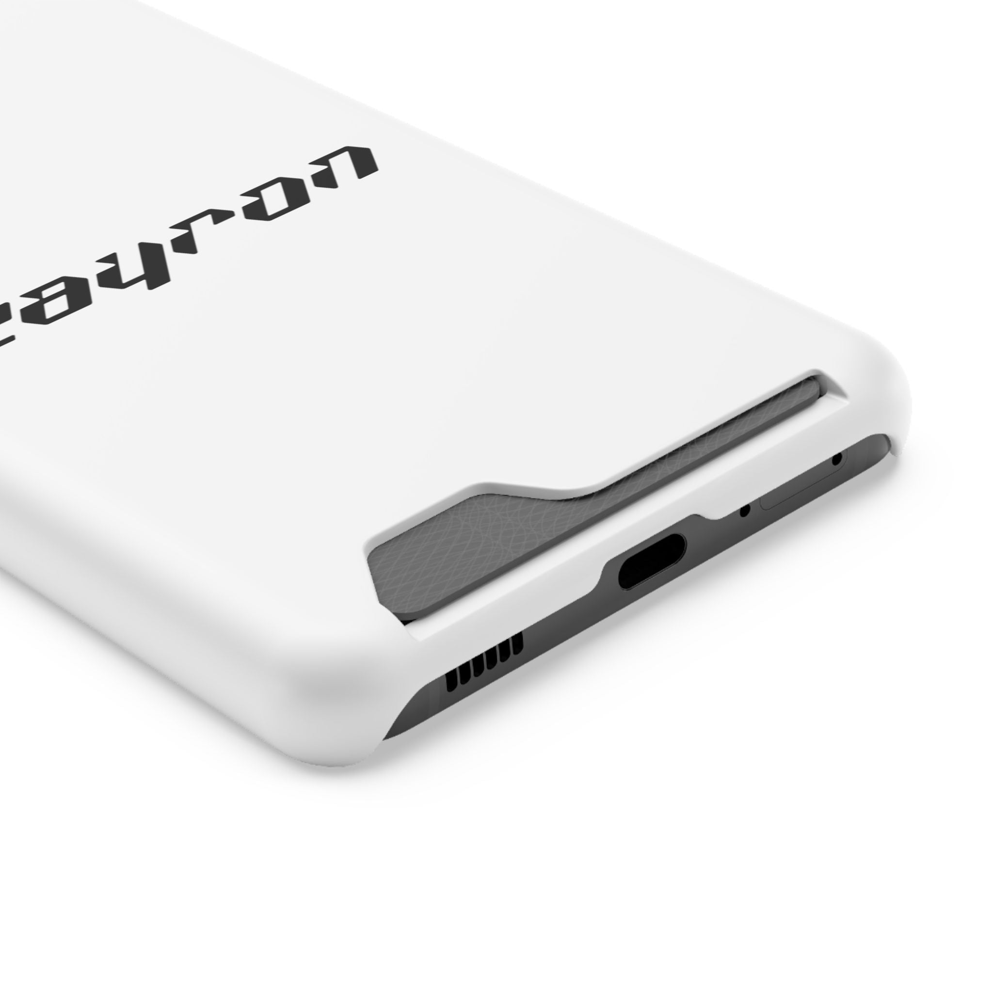 Minimal White Phone Case with Card Holder
