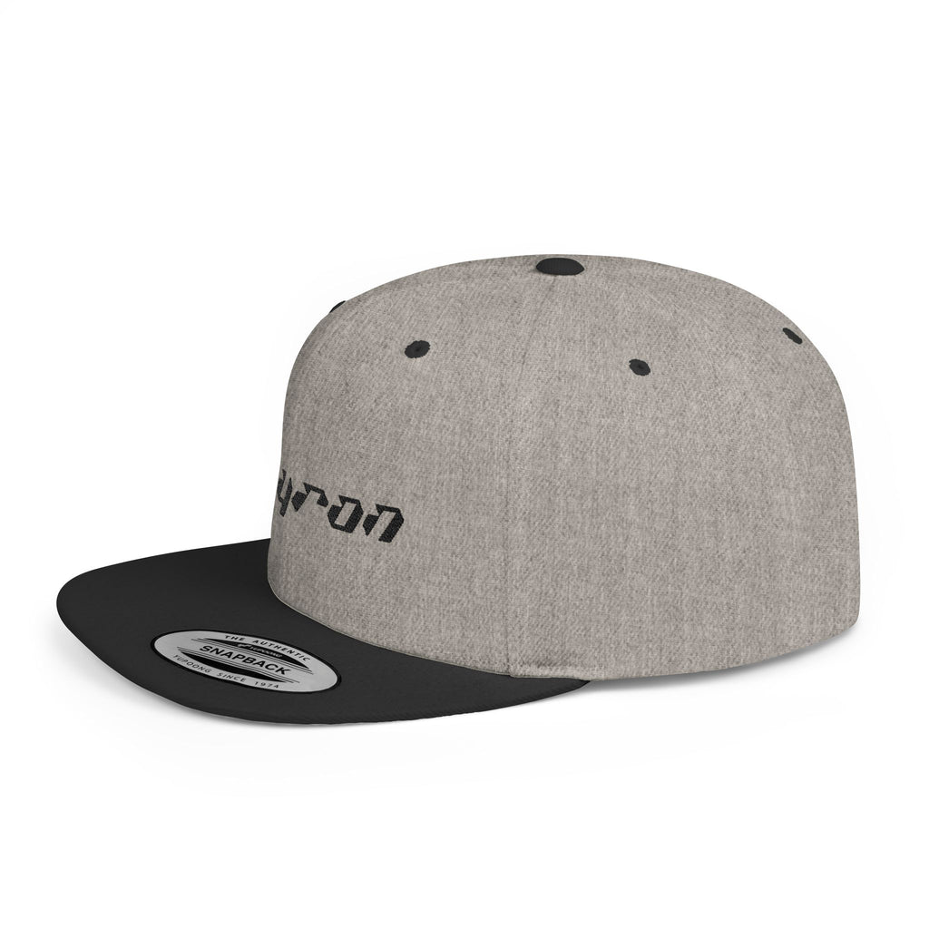 Retro Tech Logo Flat Bill Snapback Hat