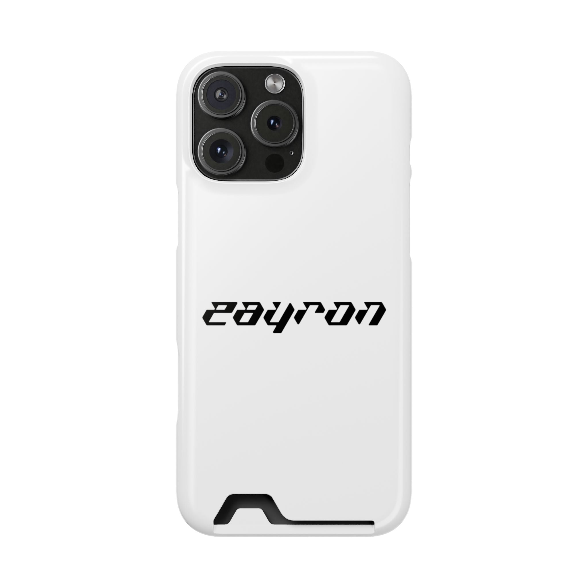 Minimal White Phone Case with Card Holder